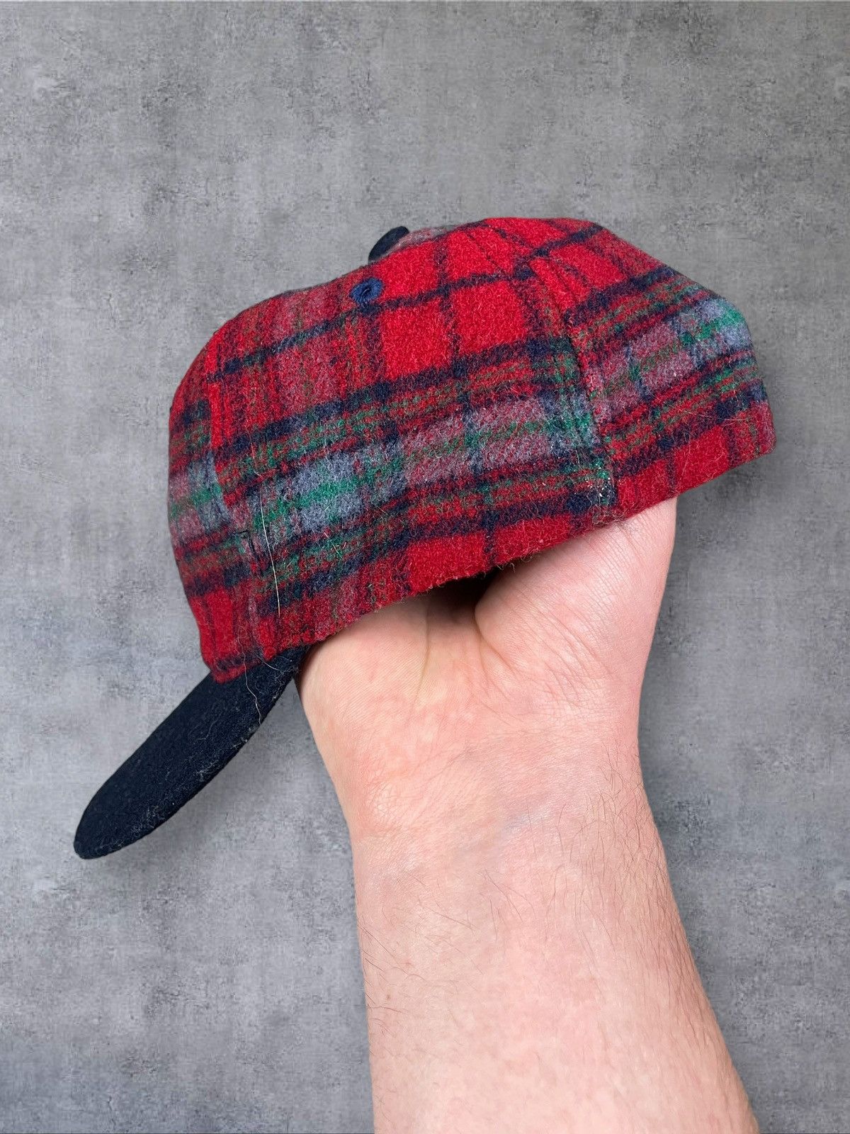 Disney Vintage 90s Mickey Mouse Wool Checkered Cap Size ONE SIZE - 2 Thumbnail