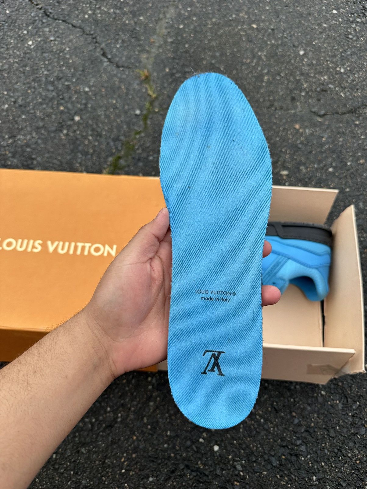 Louis Vuitton Louis Vuitton trainer black/Blue Size US 13 / EU 46 - 7 Thumbnail