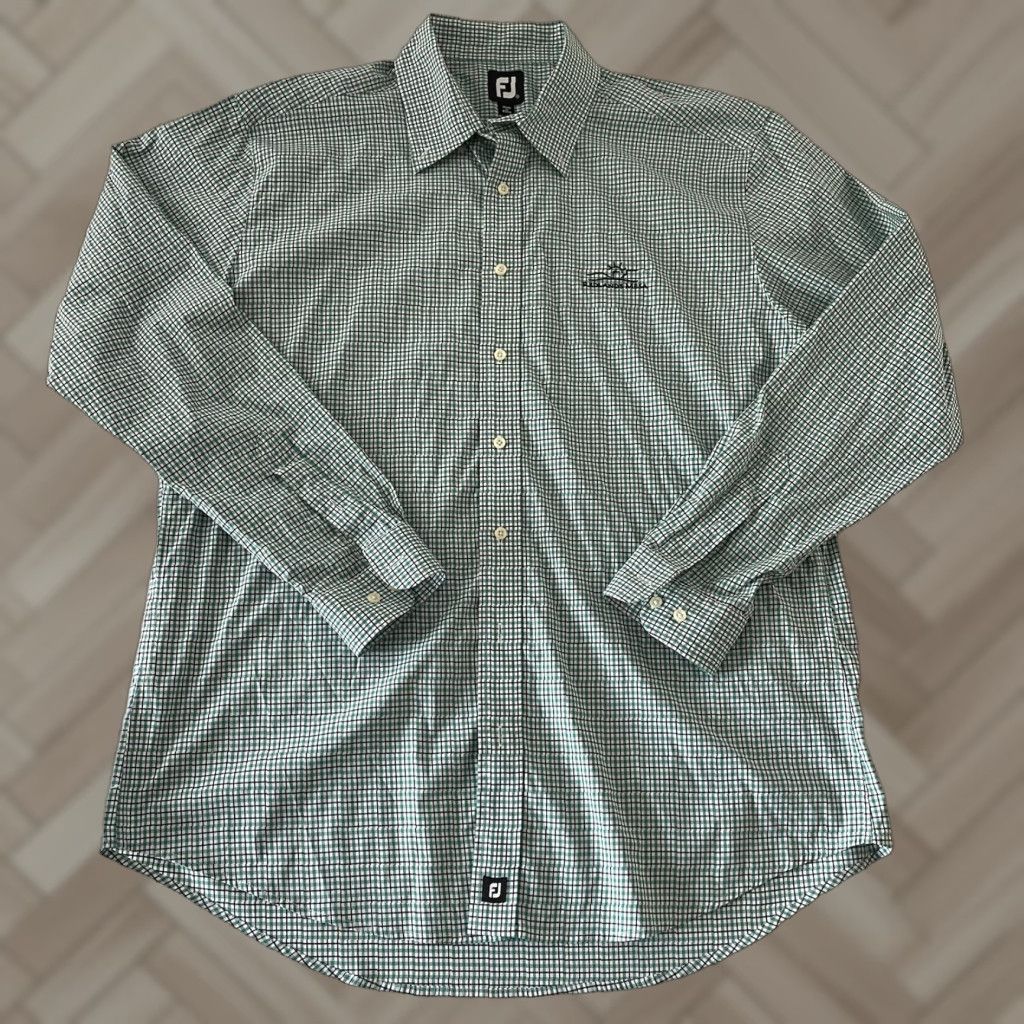 Footjoy VINTAGE FootJoy Plaid Green Shirt Button-Front Long Sleeve Men's XL Size US XL / EU 56 / 4 - 1 Thumbnail