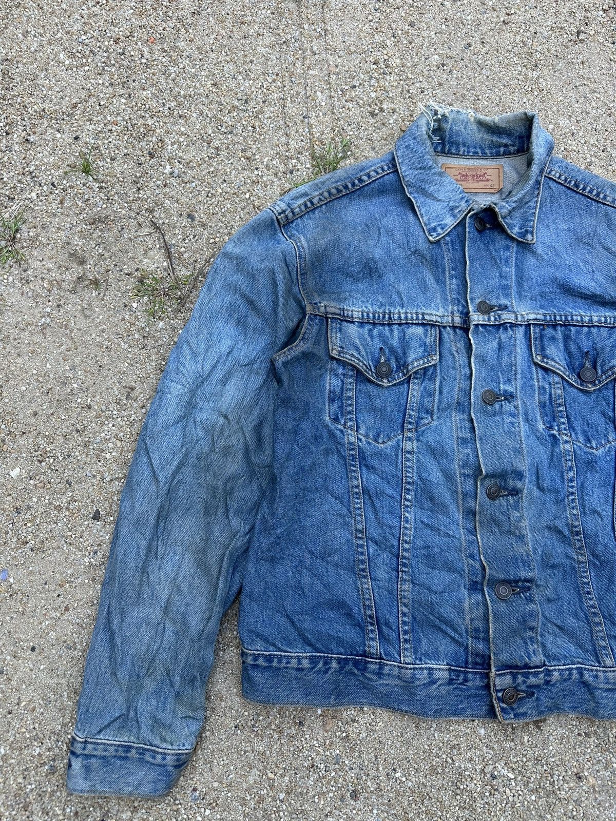 Levi's × Vintage Vintage 90s Levis Denim Tracker Jacket Size US L / EU 52-54 / 3 - 5 Thumbnail