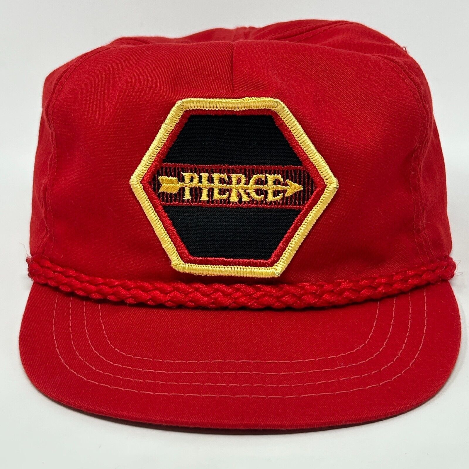 Vintage 80s Pierce Arrow Society Hat Baseball Cap Red