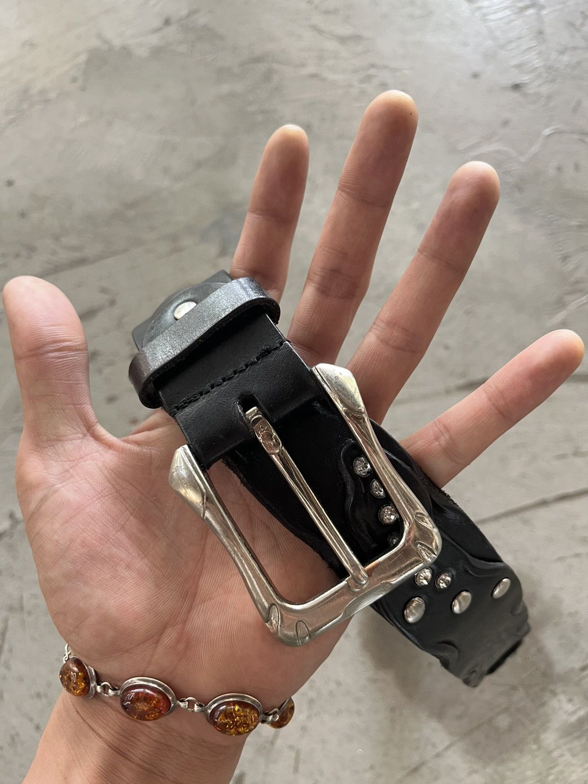 14th Addiction Y2K Studded leather belts Kmrii style Size ONE SIZE - 4 Thumbnail