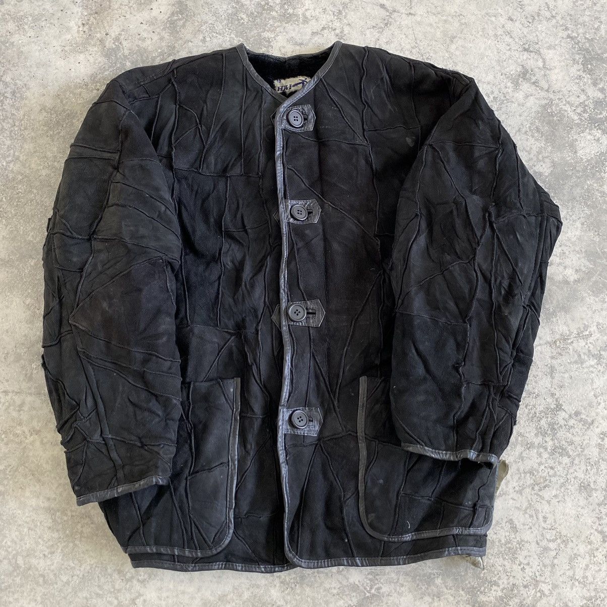 Issey Miyake 1990’s Hai Sporting Gear Shearling Panelled Leather Jacket Size US M / EU 48-50 / 2 - 14 Thumbnail