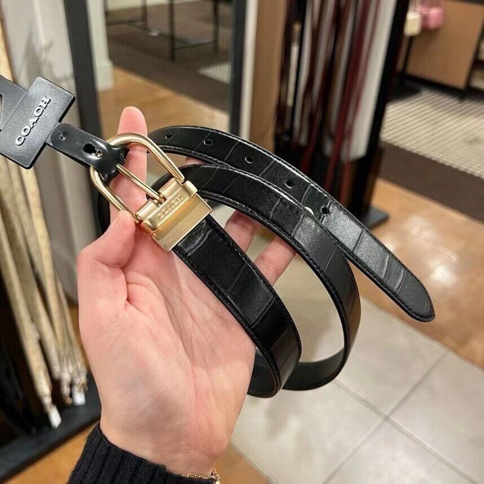Coach NEW Coach Classic Buckle Cut To Size Reversible Belt 25 Mm Size ONE SIZE - 5 Thumbnail