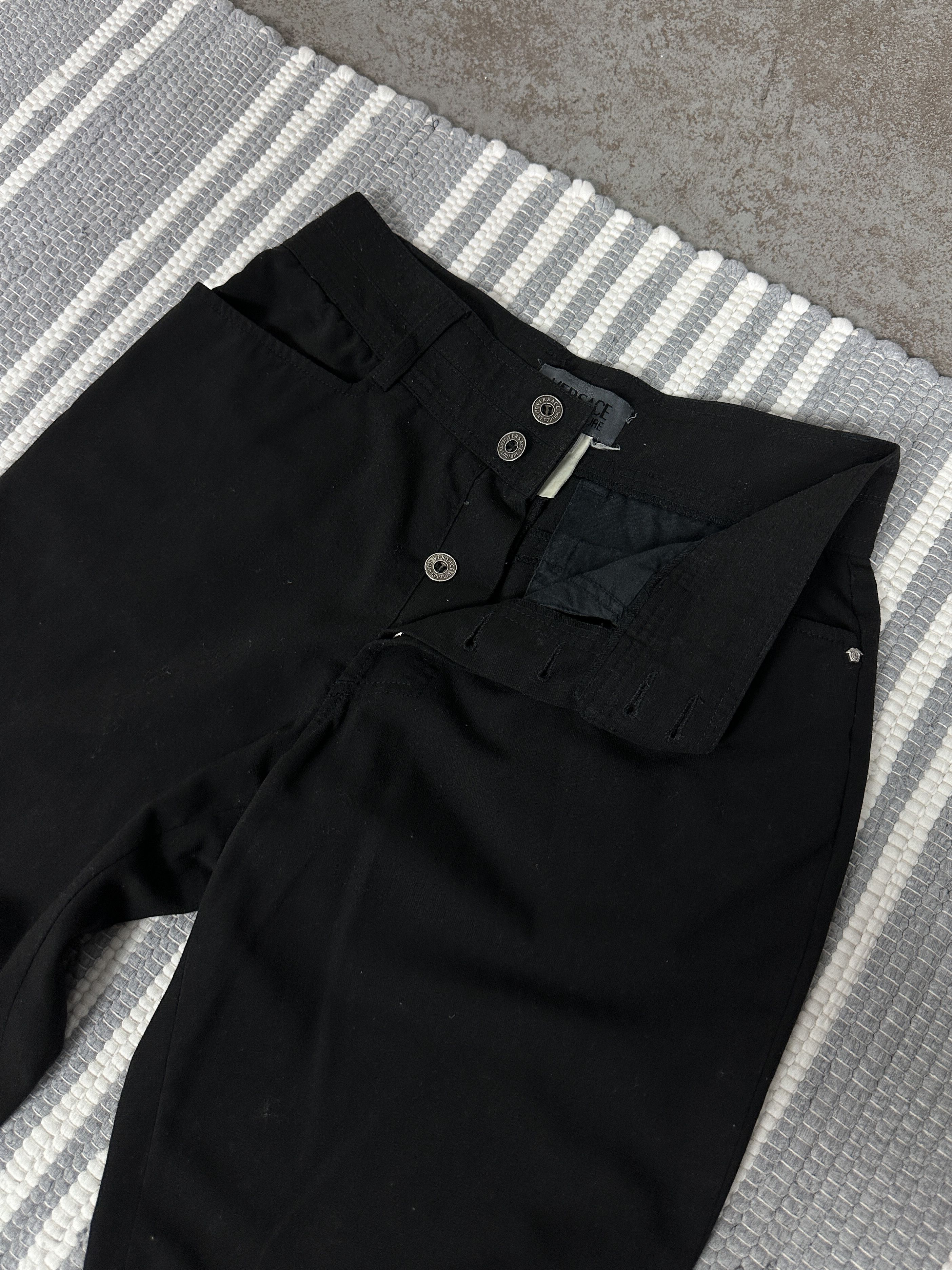 Versace Vintage Versace Jeans Couture Black Pants Trousers Size 34" / US 12 / IT 48 - 8 Thumbnail