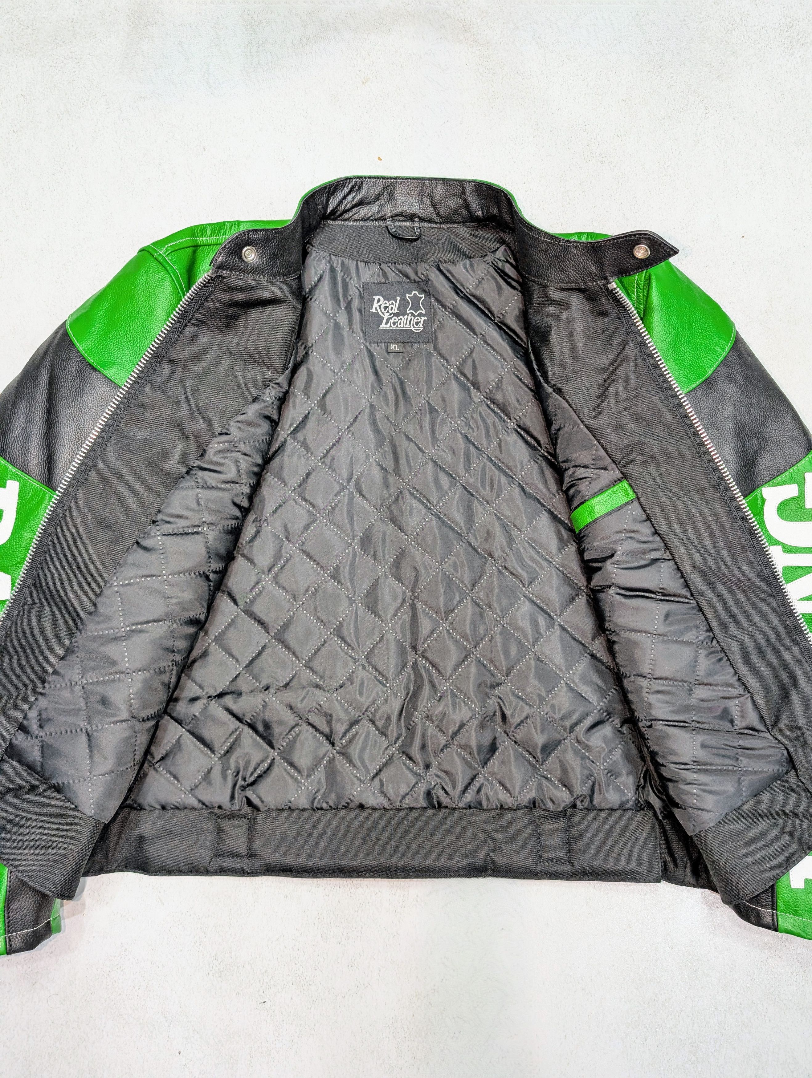 Formula 1 🔥 Kawasaki 🔥 Racing Leather Jacket Streetwear Size US XL / EU 56 / 4 - 6 Thumbnail