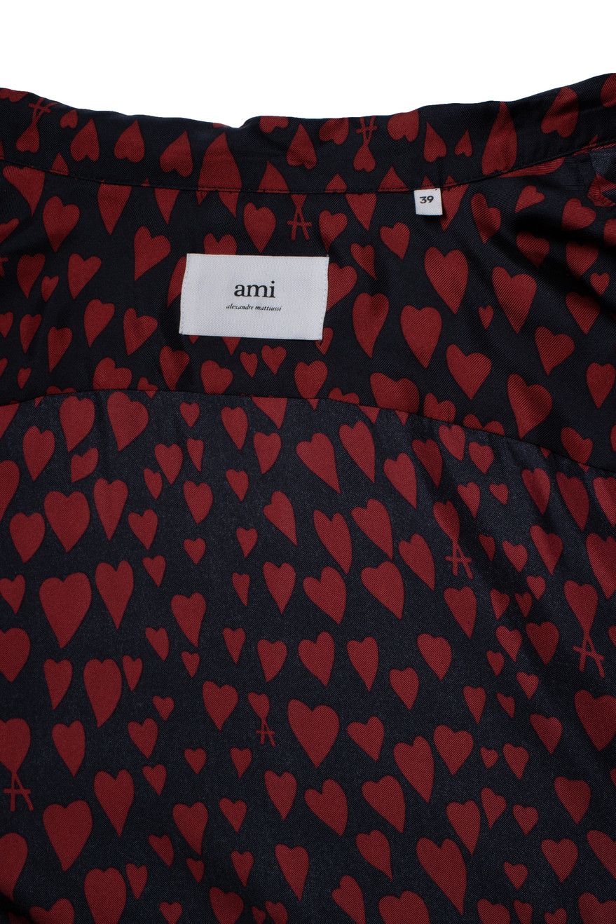 AMI Ami, Red heart print shirt Size US L / EU 52-54 / 3 - 7 Thumbnail
