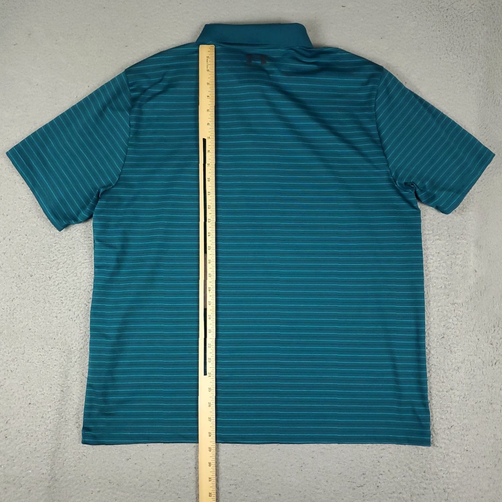 Under Armour Under Armour Polo Shirt Mens XL Teal Striped Golf Casual Short Sleeve Shirt Polo Men XL Blue Striped Size US XL / EU 56 / 4 - 3 Thumbnail