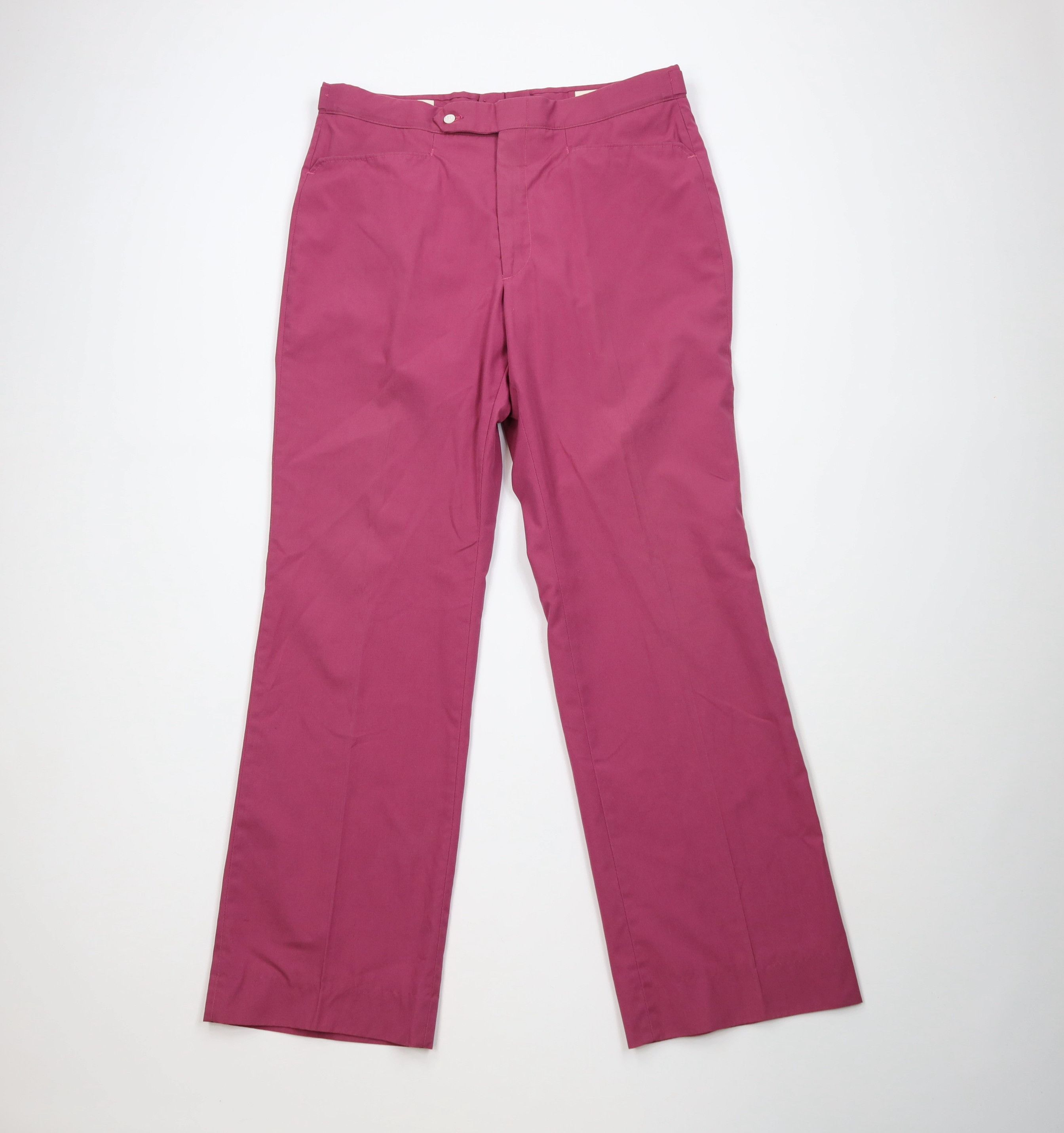 Vintage Vintage 70s Streetwear Bell Bottoms Chino Pants Purple USA Size US 34 / EU 50 - 1 Thumbnail
