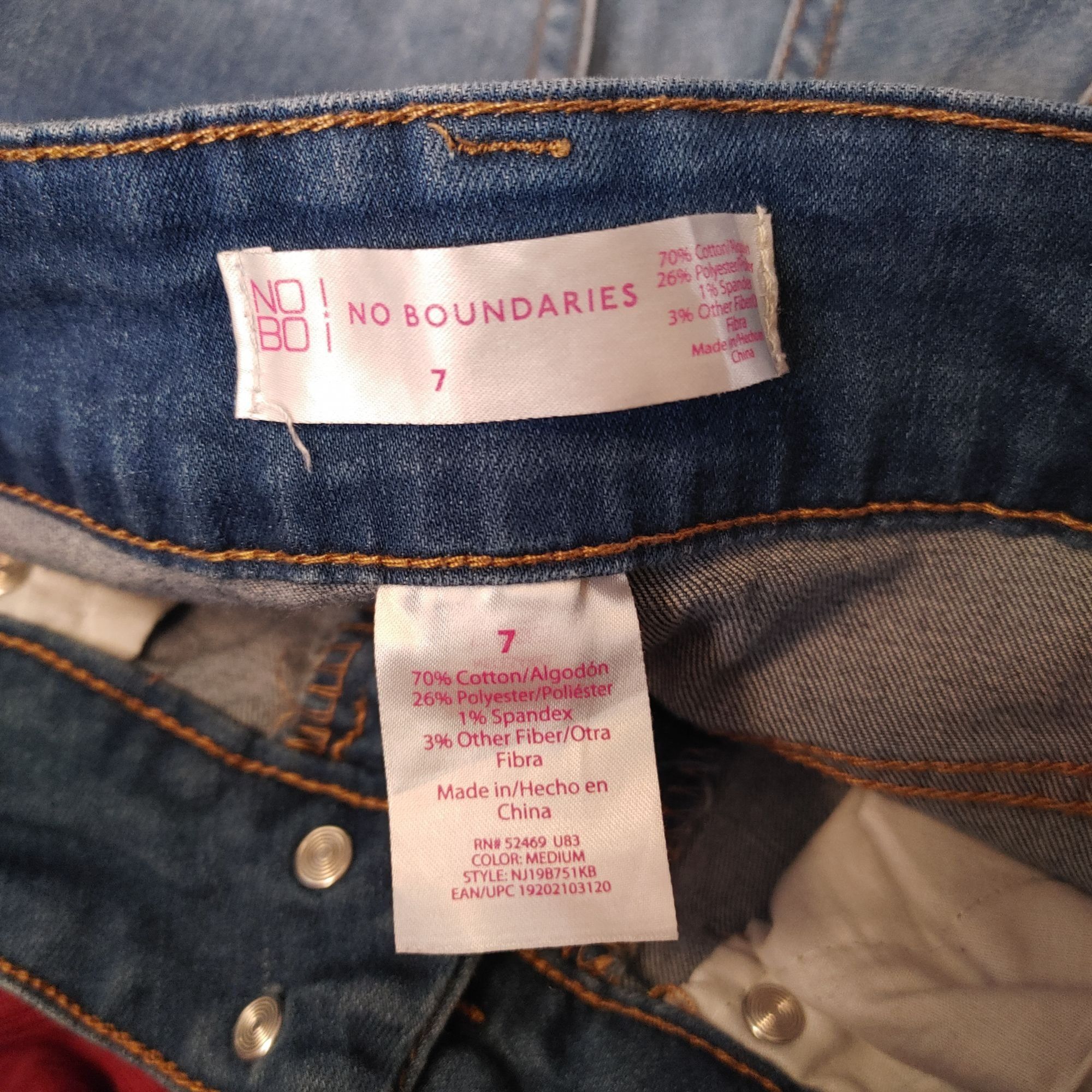 Other NOBO NO BOUNDARIES Womens 7 Blue Cut Off Denim Jean Shorts Z Size 28" / US 6 / IT 42 - 3 Thumbnail