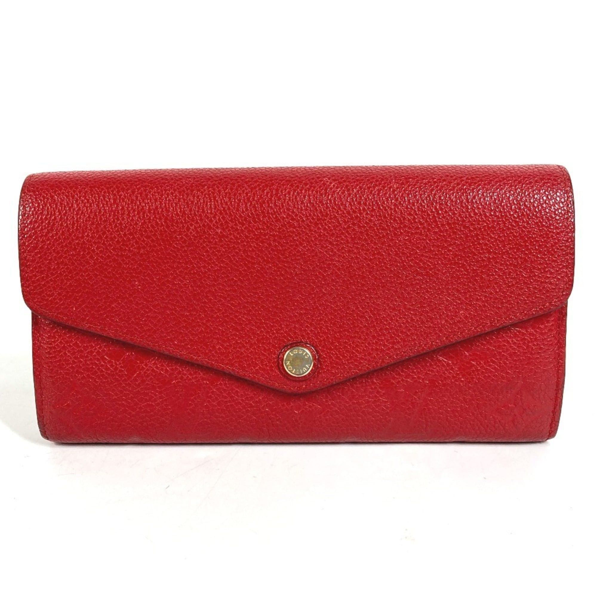 Louis Vuitton LOUIS VUITTON M61181 Monogram Empreinte Portefeuille Sarah Long Wallet Flap Leather Men's Women's Red Size ONE SIZE - 1 Thumbnail