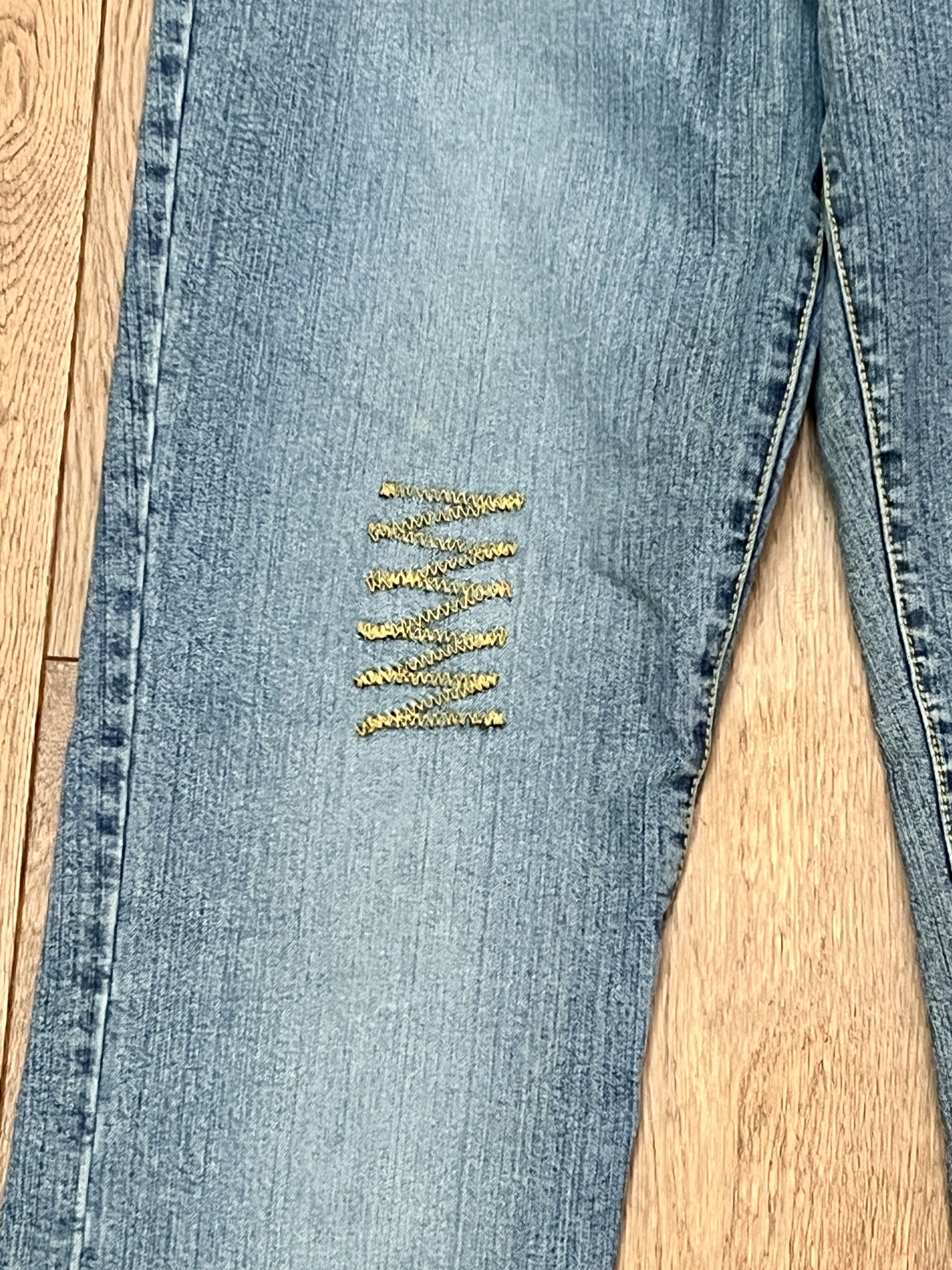 Vintage Azzure Denim Love Life Embroidered Y2K Jeans Size 31 Size 31" - 3 Thumbnail