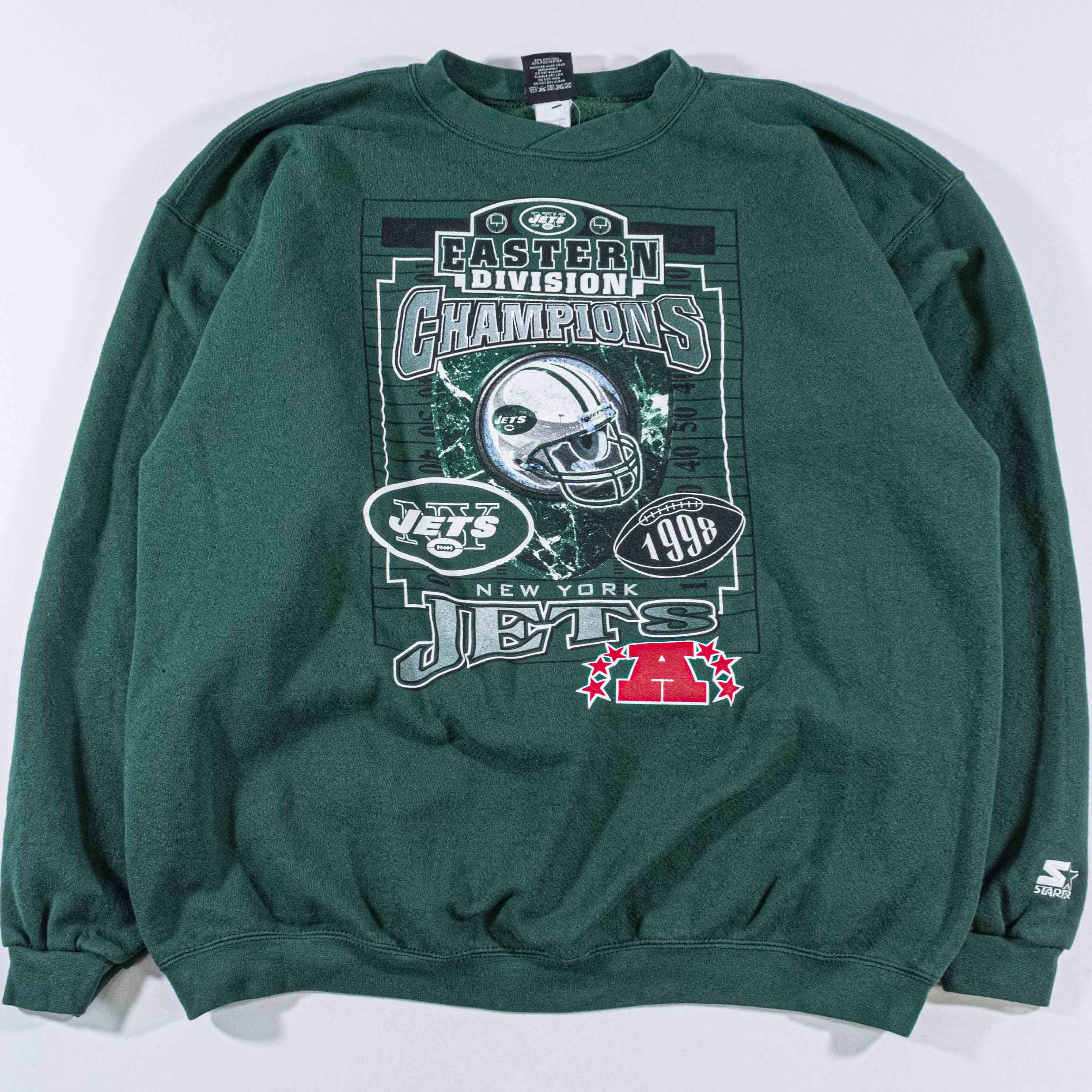 Starter VTG New York Jets 98 Division Champions Starter Sweatshirt Size US XL / EU 56 / 4 - 1 Thumbnail