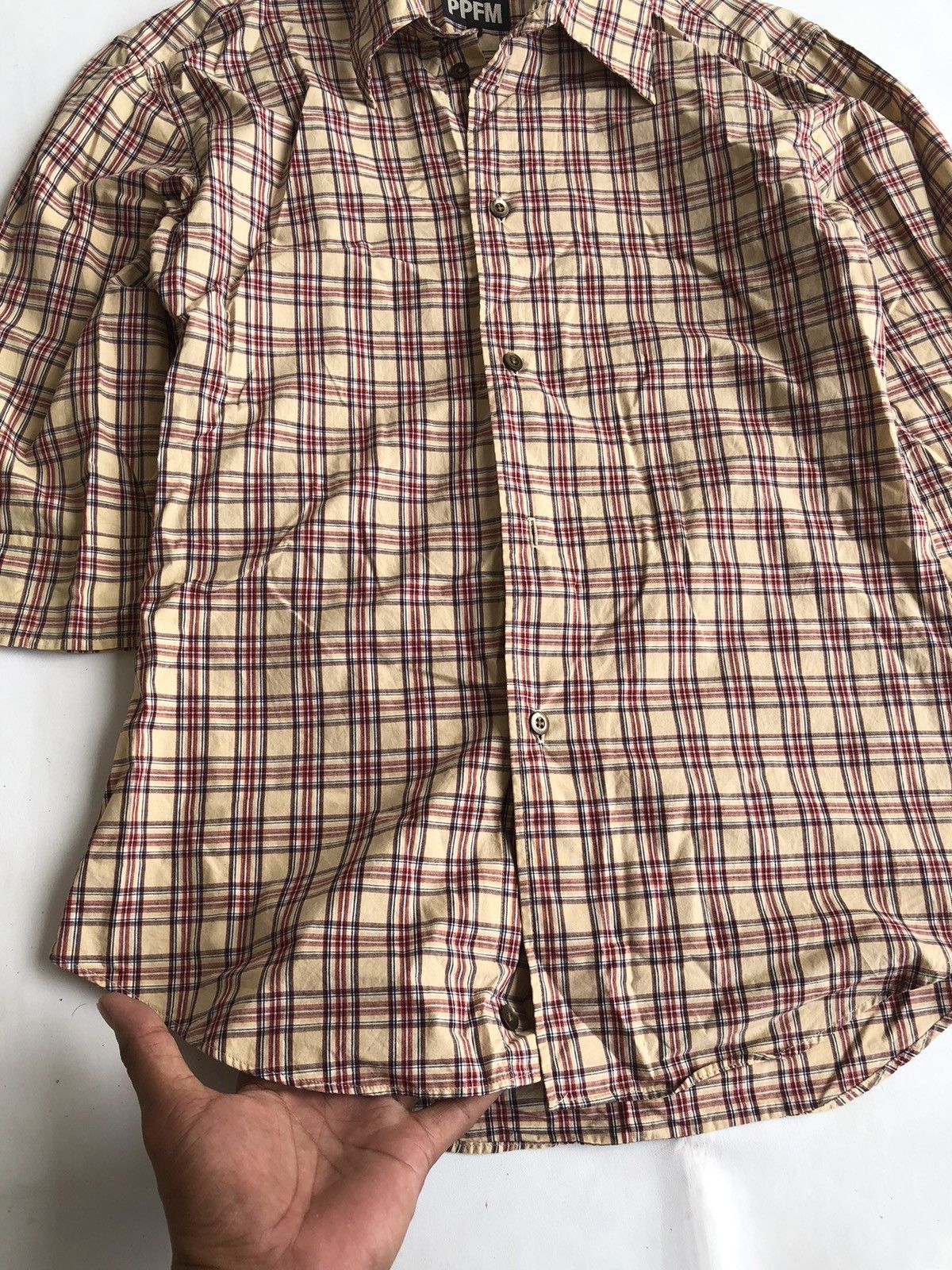 If Six Was Nine × Japanese Brand × PPFM Ppfm Stripe Long Sleeve Button Shirt Size US S / EU 44-46 / 1 - 2 Thumbnail