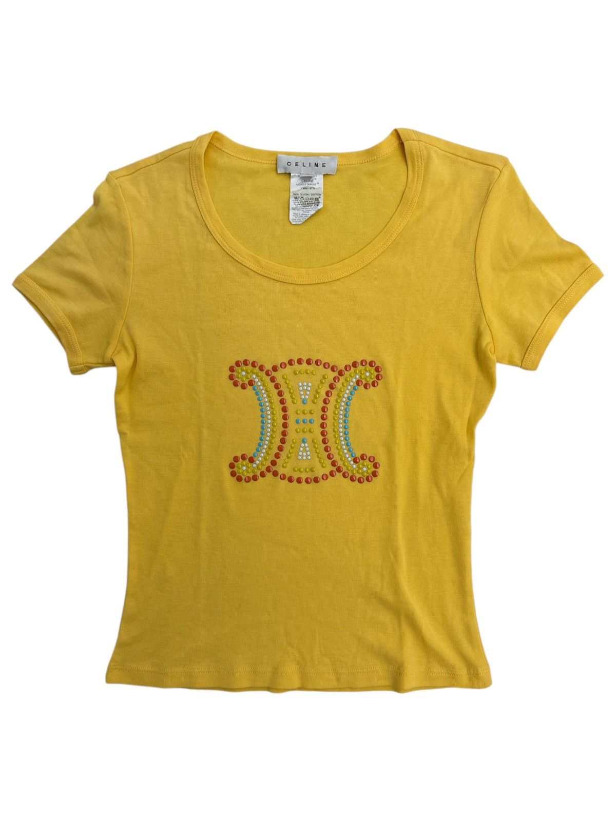 Celine Y2K Studded Logo T-Shirt Size S / US 4 / IT 40 - 1 Thumbnail