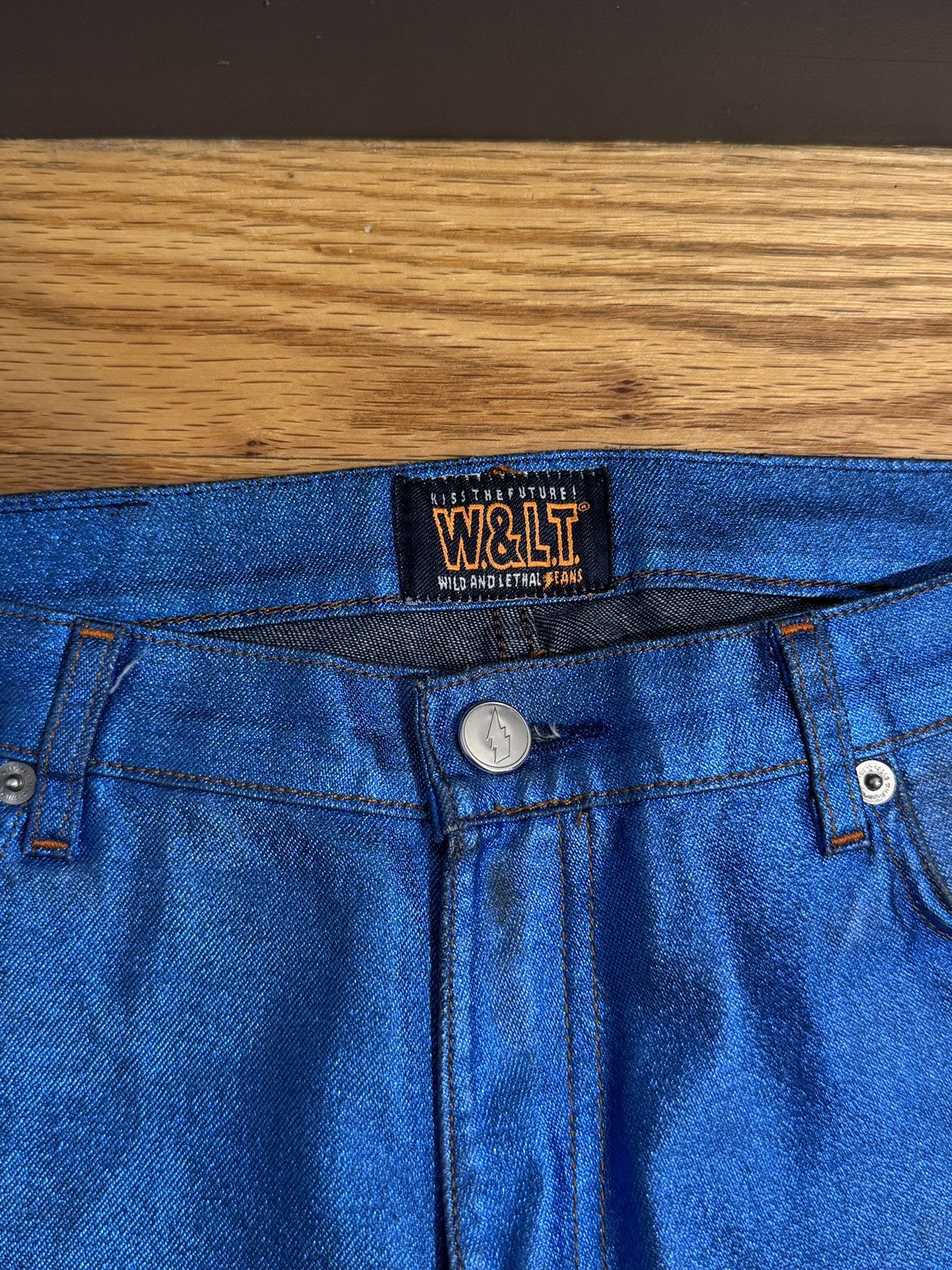 Walter Van Beirendonck Wild & Lethal Trash Glitter Denim Size US 29 - 3 Thumbnail