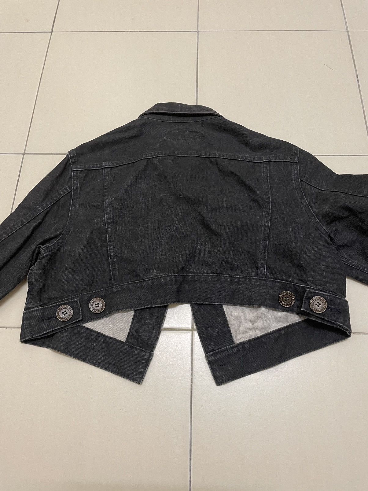 Yohji Yamamoto Y's Yohji Yamamoto Crop Denim Jacket Size M / US 6-8 / IT 42-44 - 9 Thumbnail