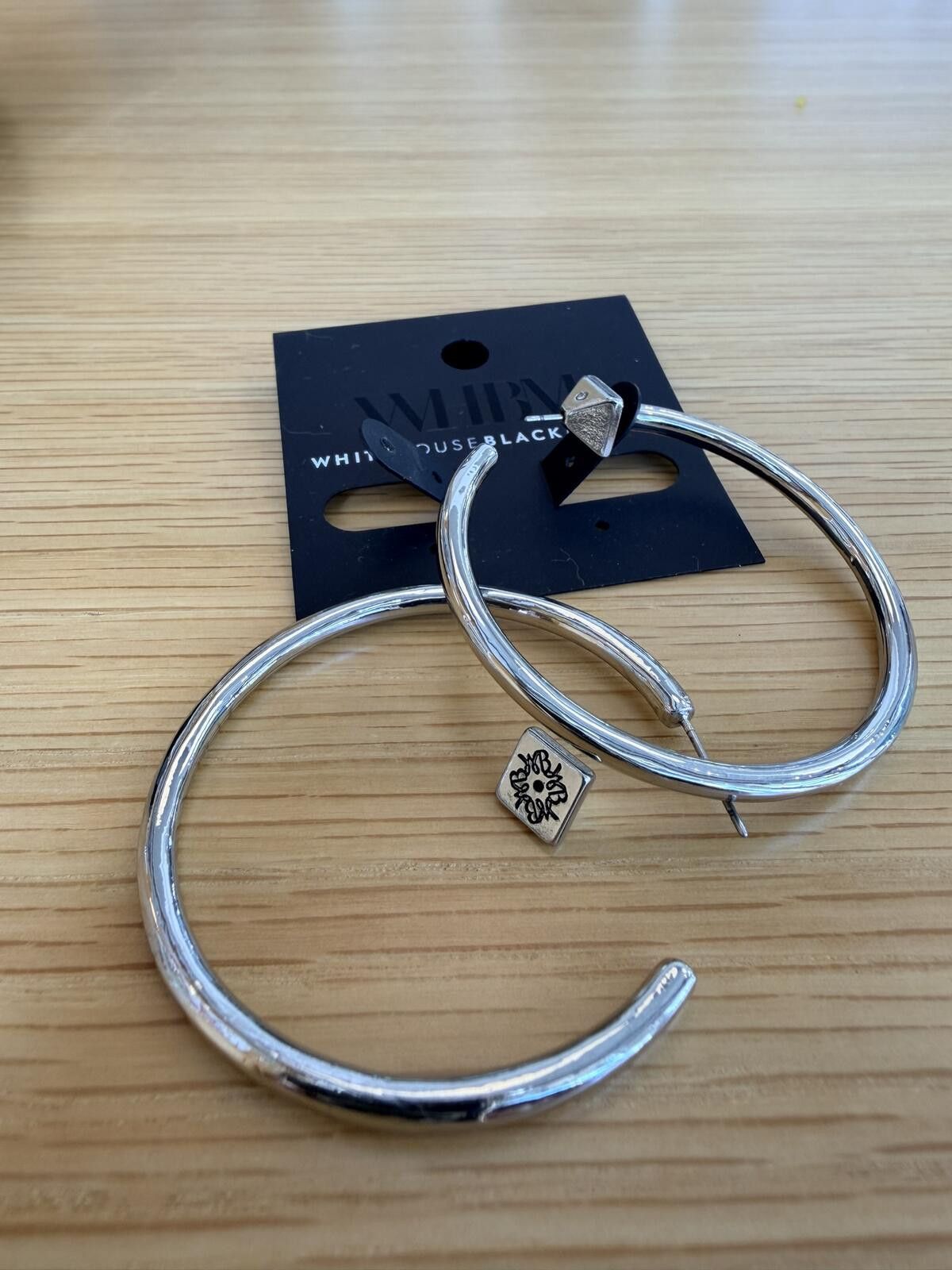 Other WHBM Silver Tone Statement Hoop Earrings NWT Size ONE SIZE - 2 Thumbnail