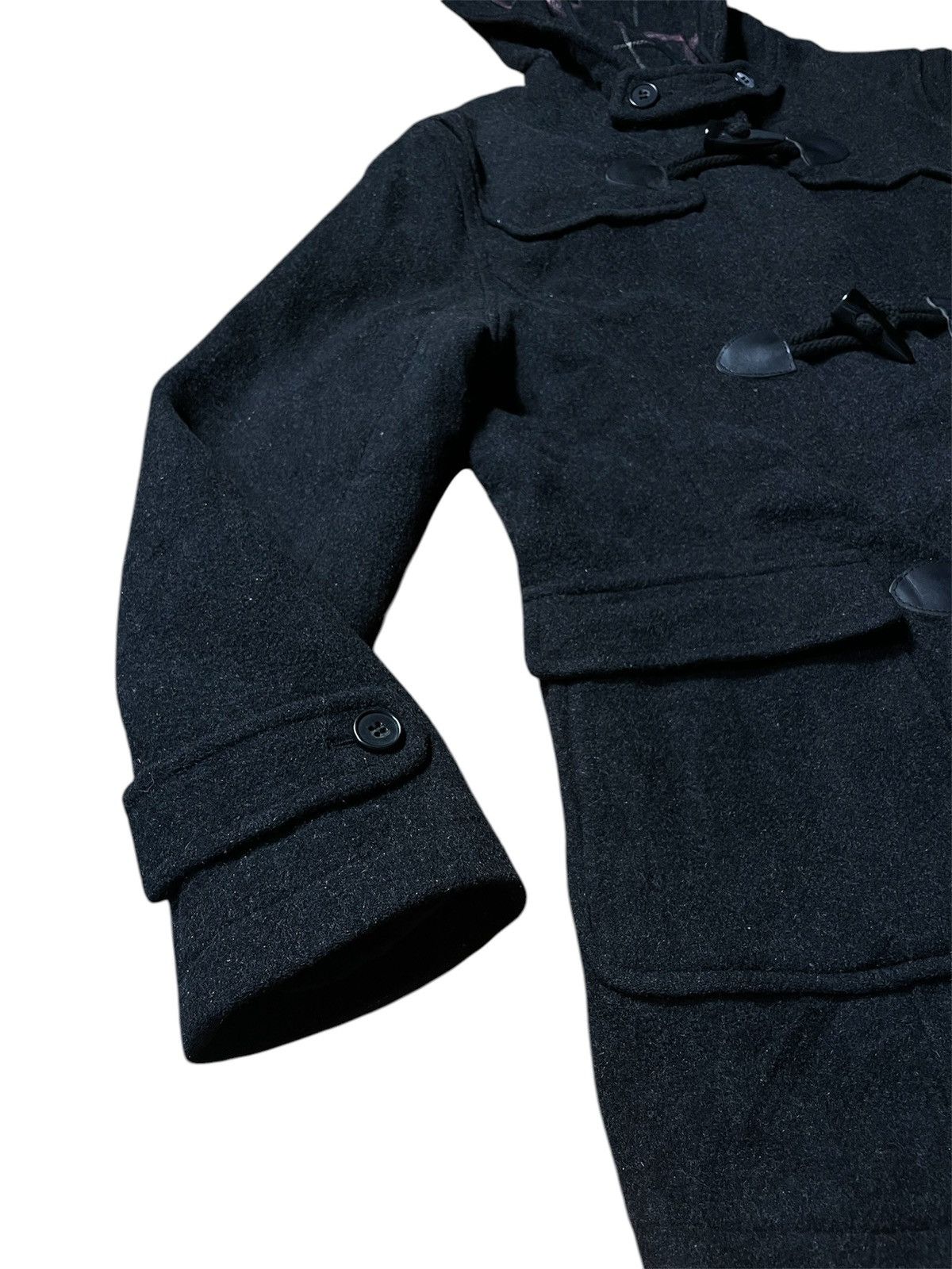 Japanese Brand PARLAL COAT - Wool Black Duffle Jacket Size US S / EU 44-46 / 1 - 6 Thumbnail