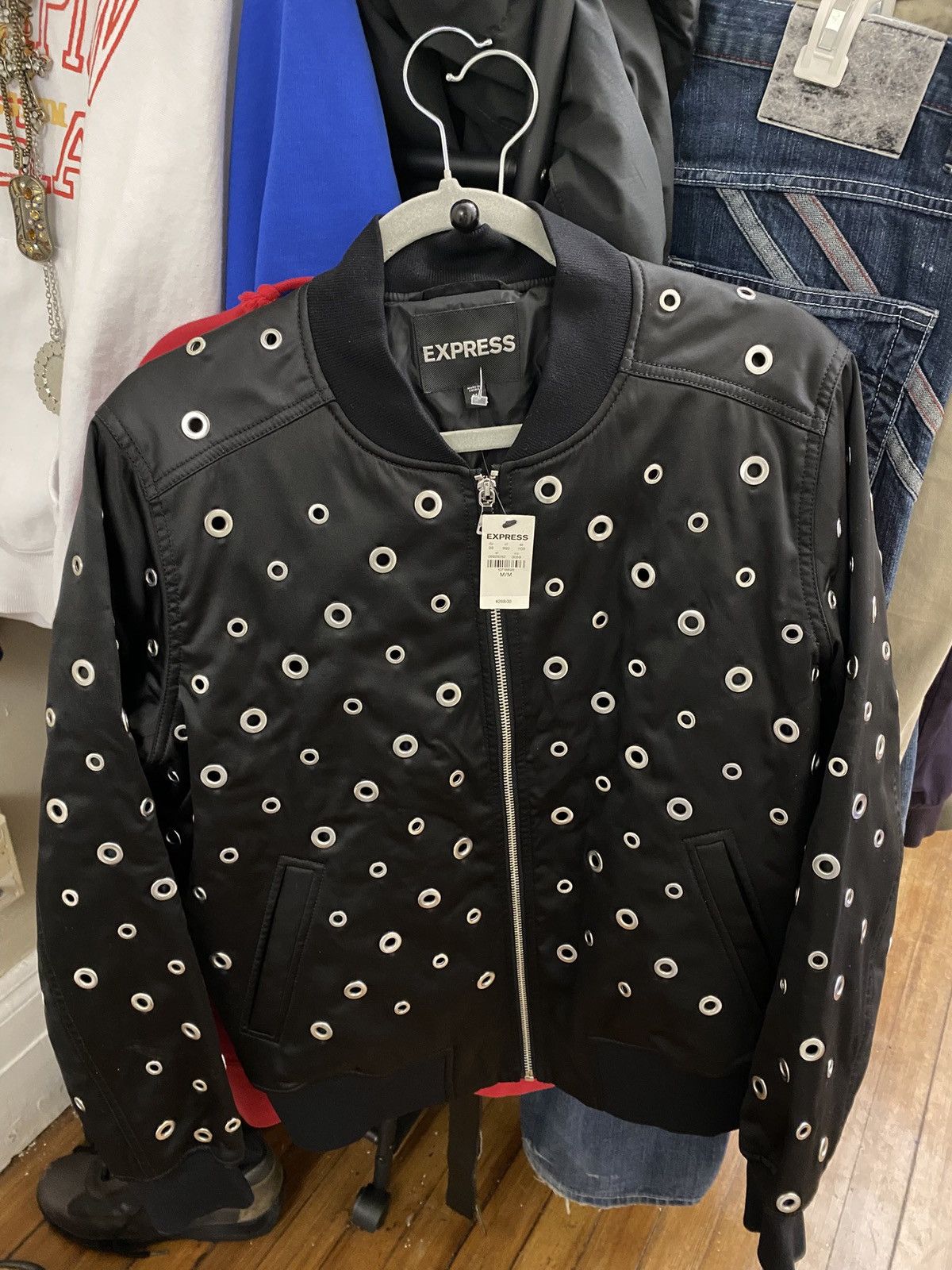 Express Brand new Express Eyelet Black Bomber Size M / US 6-8 / IT 42-44 - 3 Thumbnail