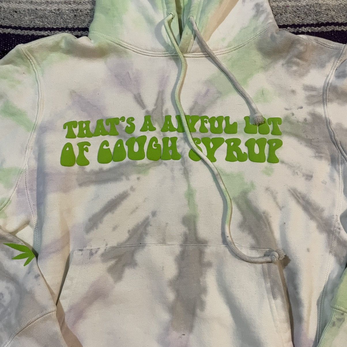 Other Desto Dubb Awful Lot of Cough Syrup Hoodie Green Tye Dye S Size US S / EU 44-46 / 1 - 2 Thumbnail