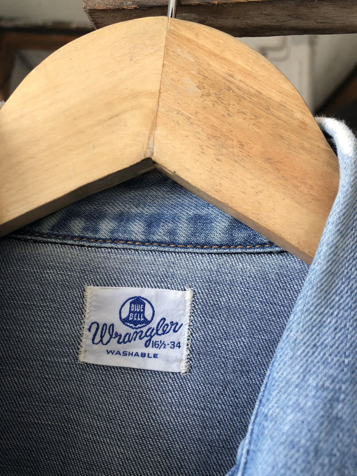 Vintage Nice🔥Vintage Wrangler Distressed Cowboy Style Western Shirt Size US L / EU 52-54 / 3 - 9 Thumbnail