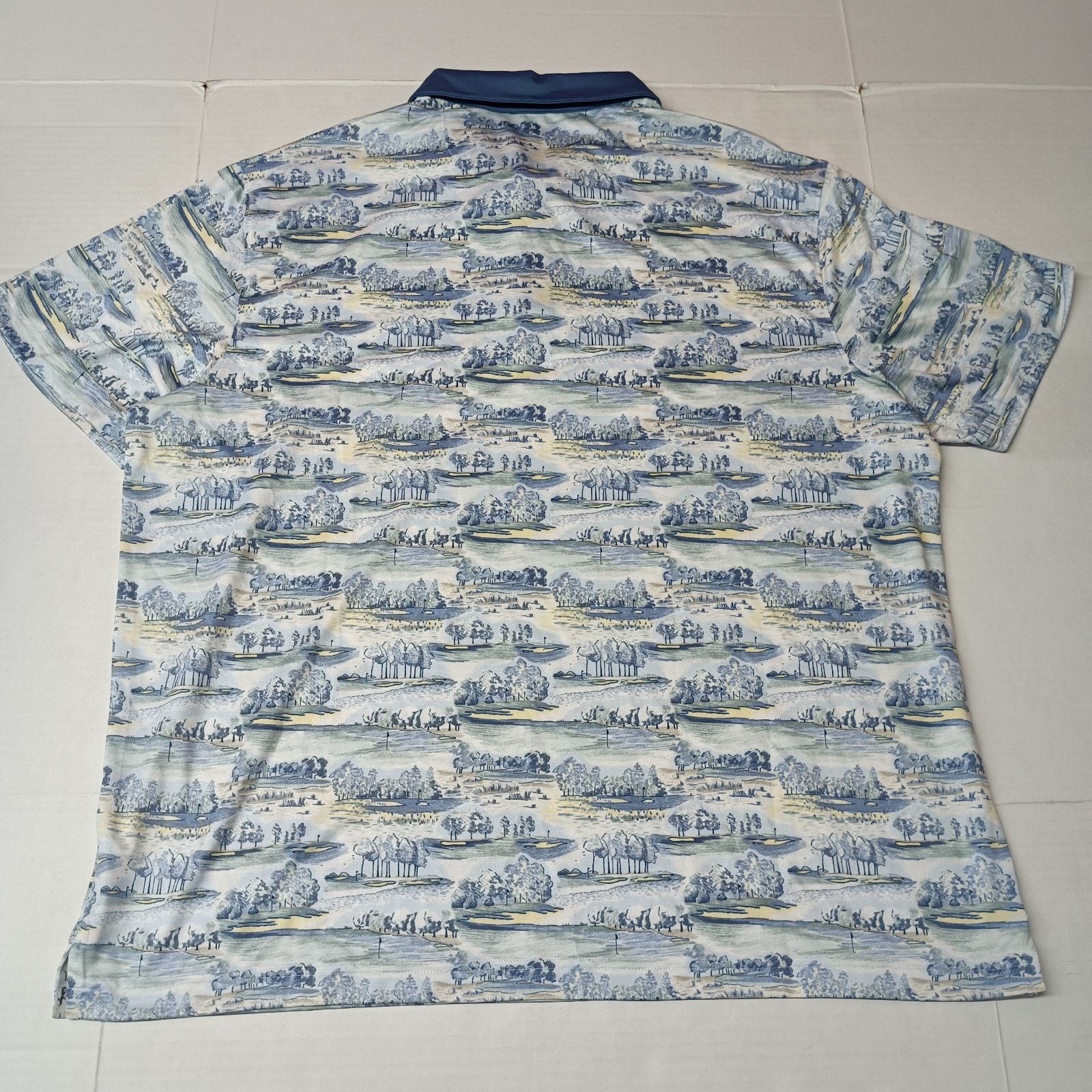 Other Walter Hagen Clubhouse Polo Shirt Men's 2XL White Blue Size US XXL / EU 58 / 5 - 7 Thumbnail