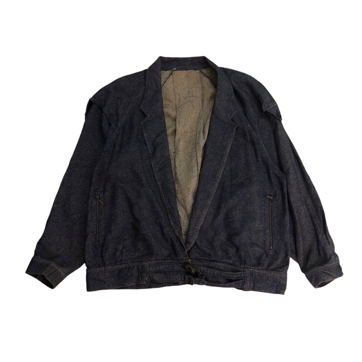 Japanese Brand 🔥VINTAGE BIKER BOMBER JACKET BONDAGE PARACHUTE ISSEY MIYAKE Size US M / EU 48-50 / 2 - 1 Thumbnail