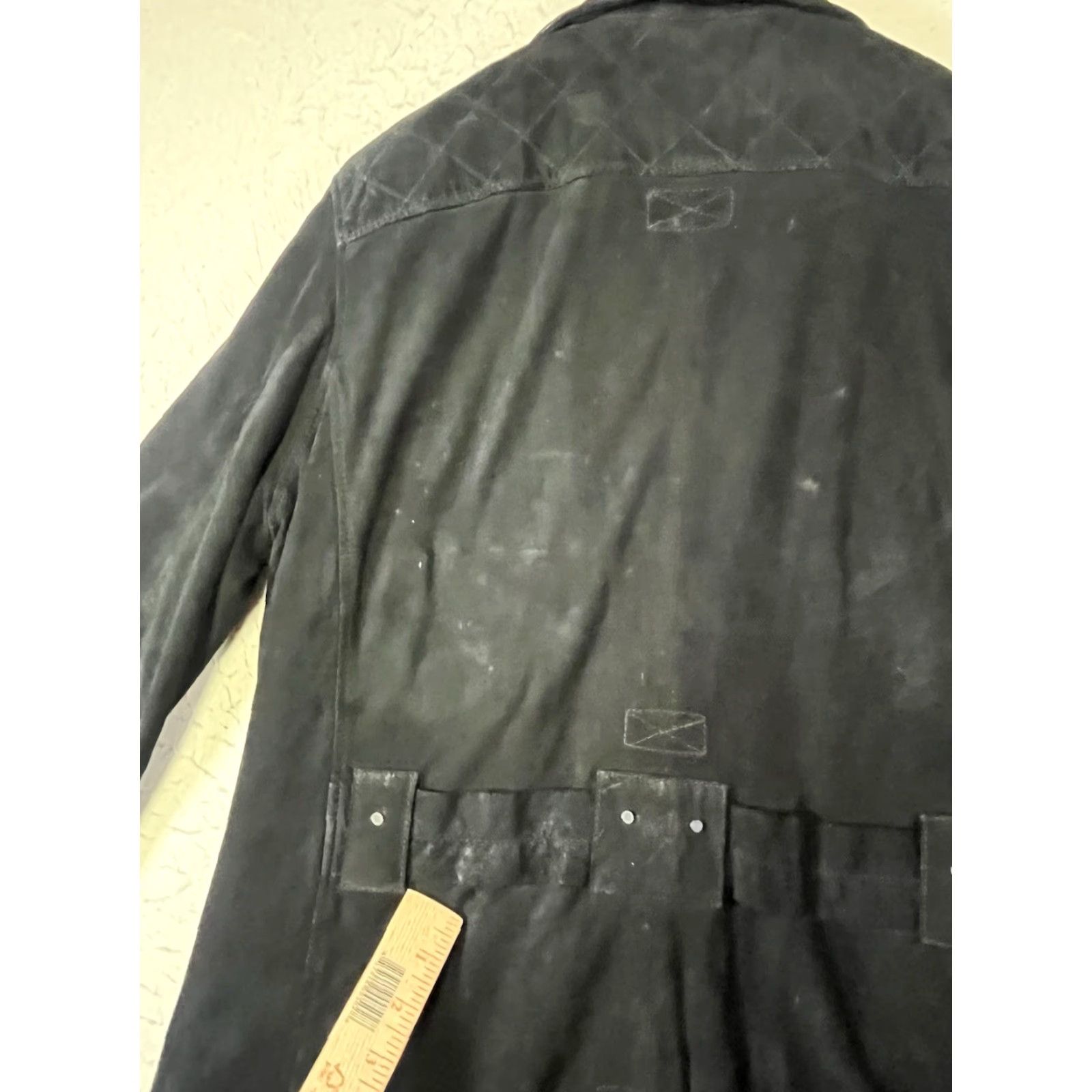 Vintage Rogue Mens Black Suede Leather Long Sleeve Shacket Button Up Jacket 2XL Size US XXL / EU 58 / 5 - 7 Thumbnail