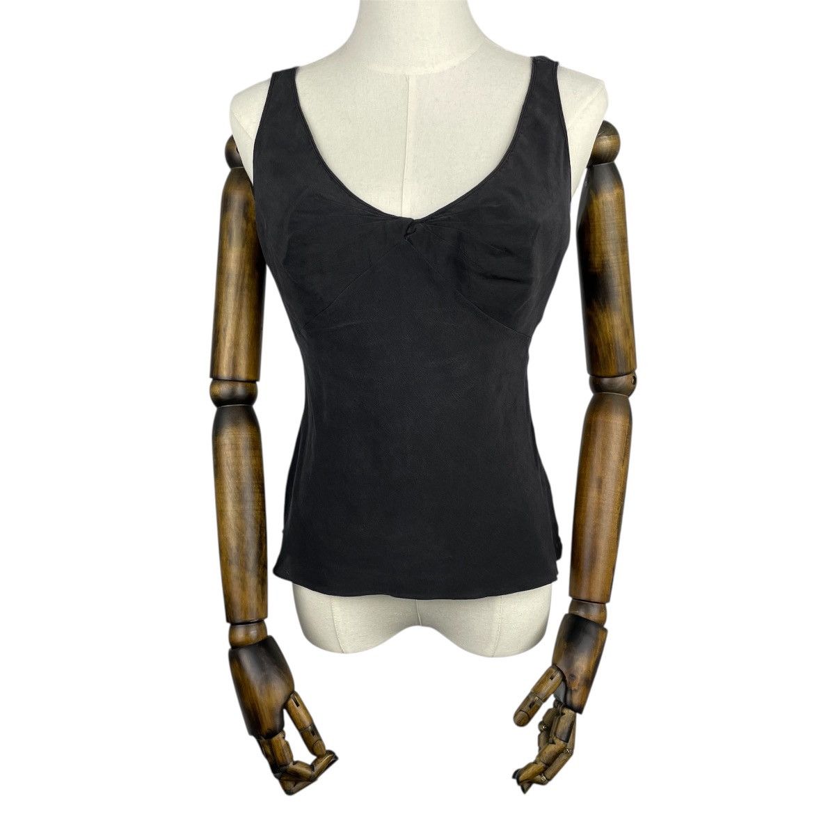 Christian Dior Monsieur Authentic Christian Dior 100% Silk Minimalist Tank Top | Size M / US 6-8 / IT 42-44 - 2 Thumbnail