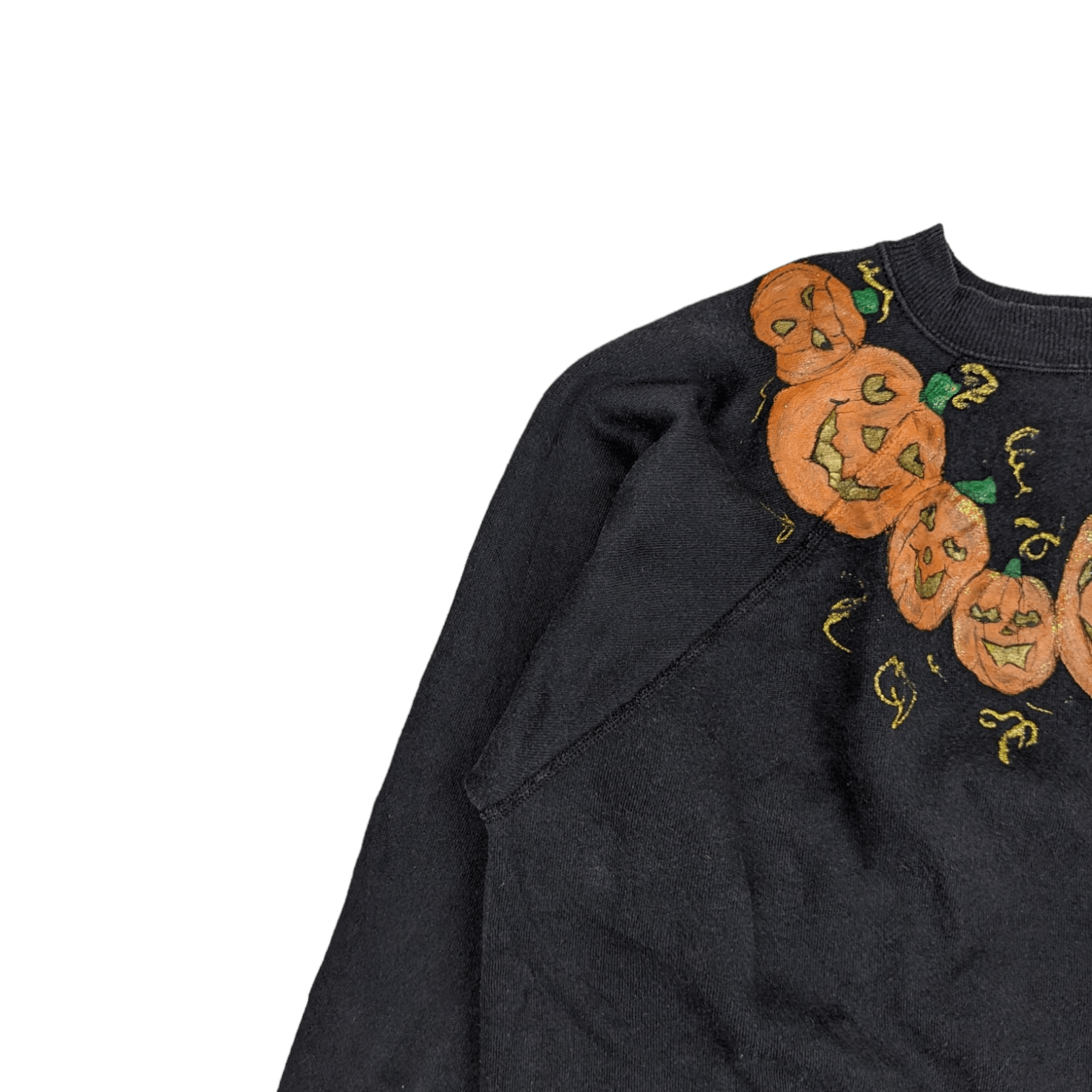 Hanes Vintage 90's HANES Custom Art Halloween Pumpkins Jumper Size L / US 10 / IT 46 - 6 Thumbnail
