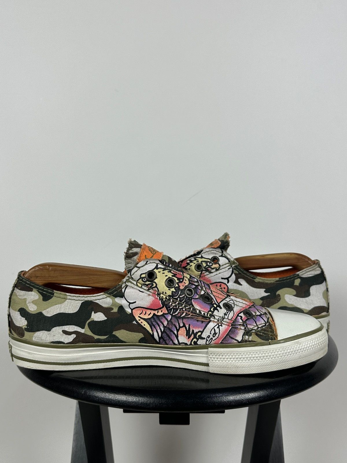 Ed Hardy Vintage Ed Hardy Y2K Camo Tattoo Graphic Slip On Sneakers Size US 11 / EU 44 - 10 Thumbnail