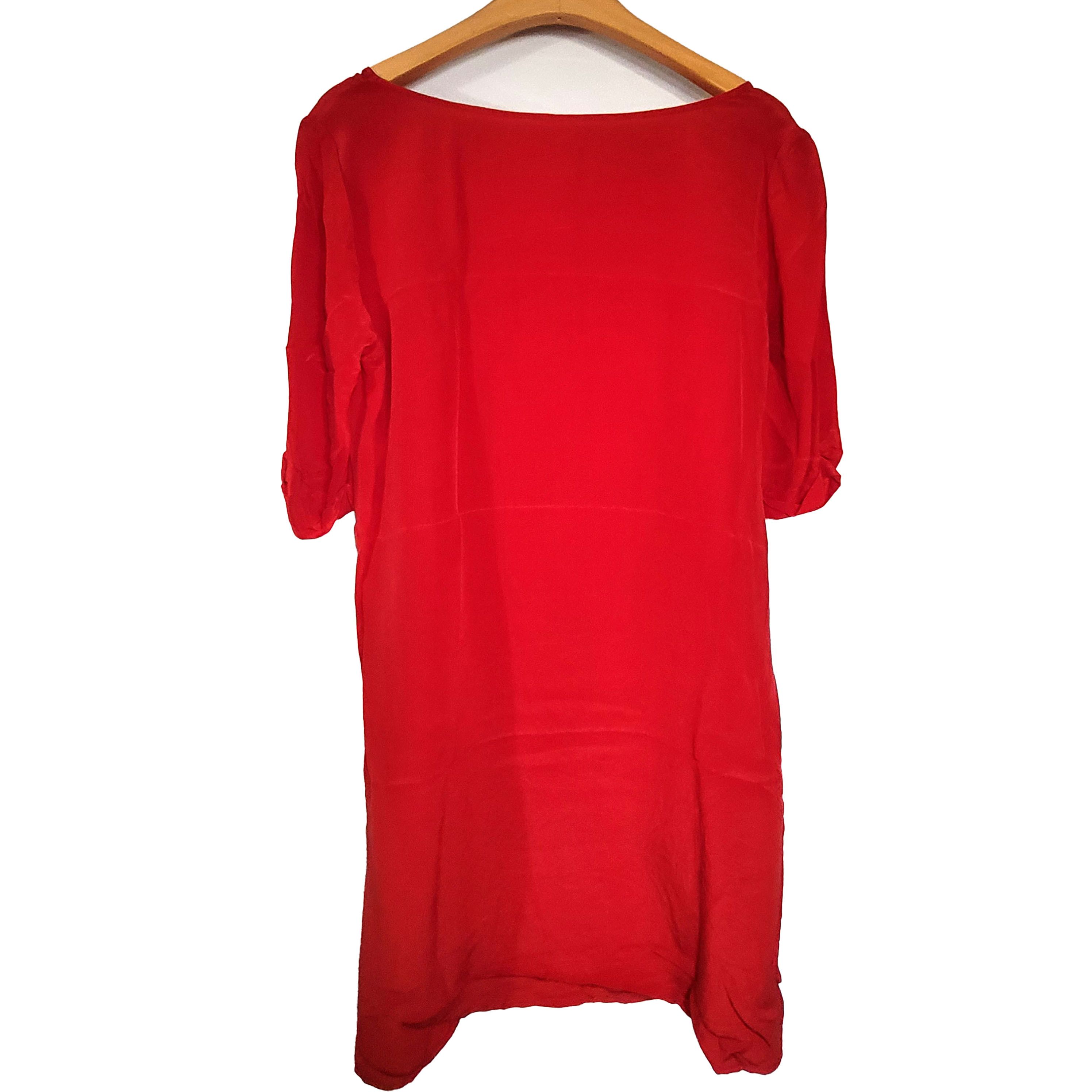Other Women's 100% Silk Size M Short Sleeve Top Shirt SDK393 Size M / US 6-8 / IT 42-44 - 4 Thumbnail