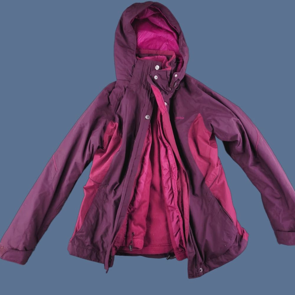 Layer 8 Columbia Jacket Womens Small Purple Nylon Insulated Fleece Layer Size S / US 4 / IT 40 - 1 Thumbnail