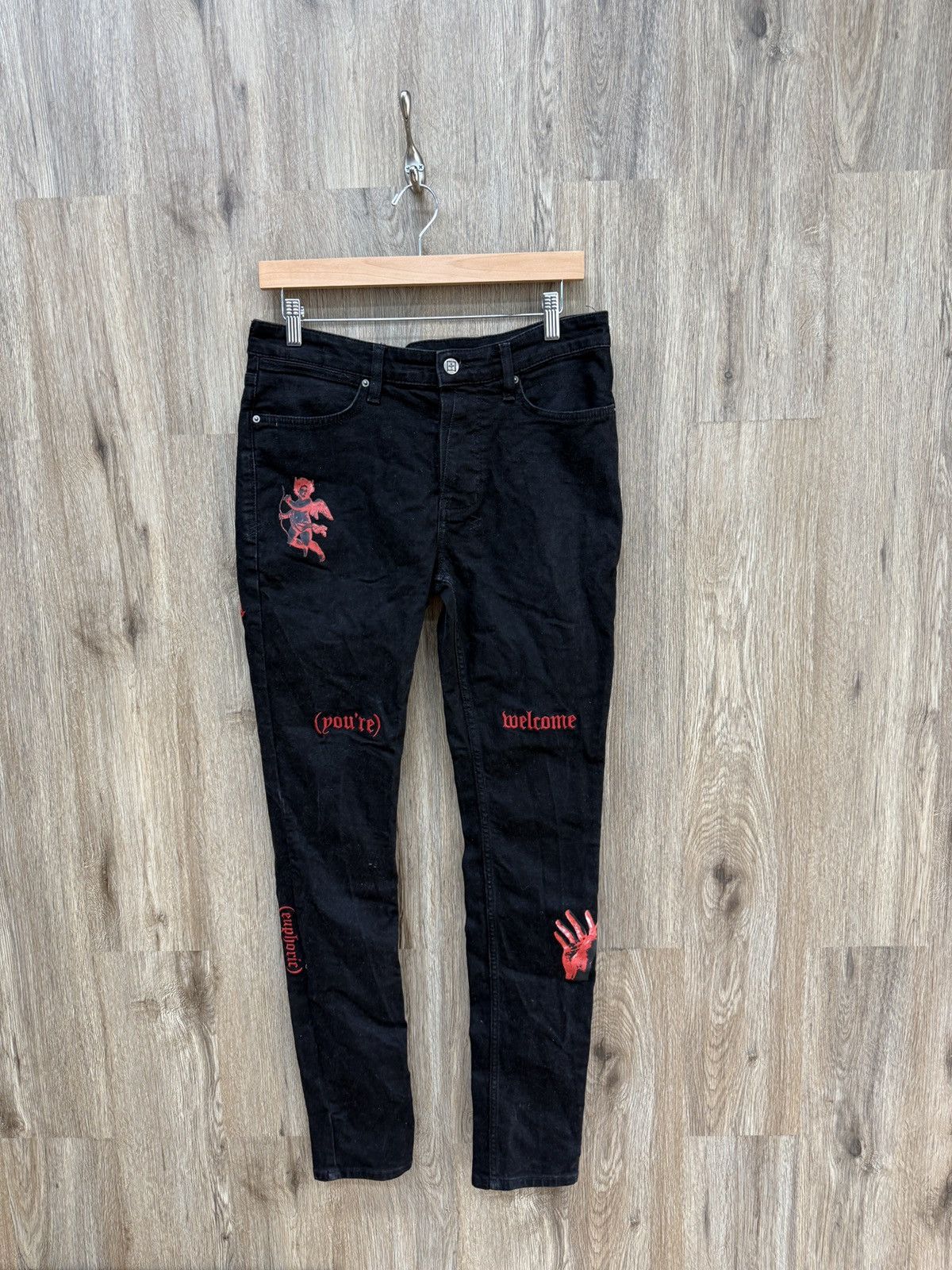 Ksubi Ksubi Black Denim Jeans Size US 33 - 1 Thumbnail
