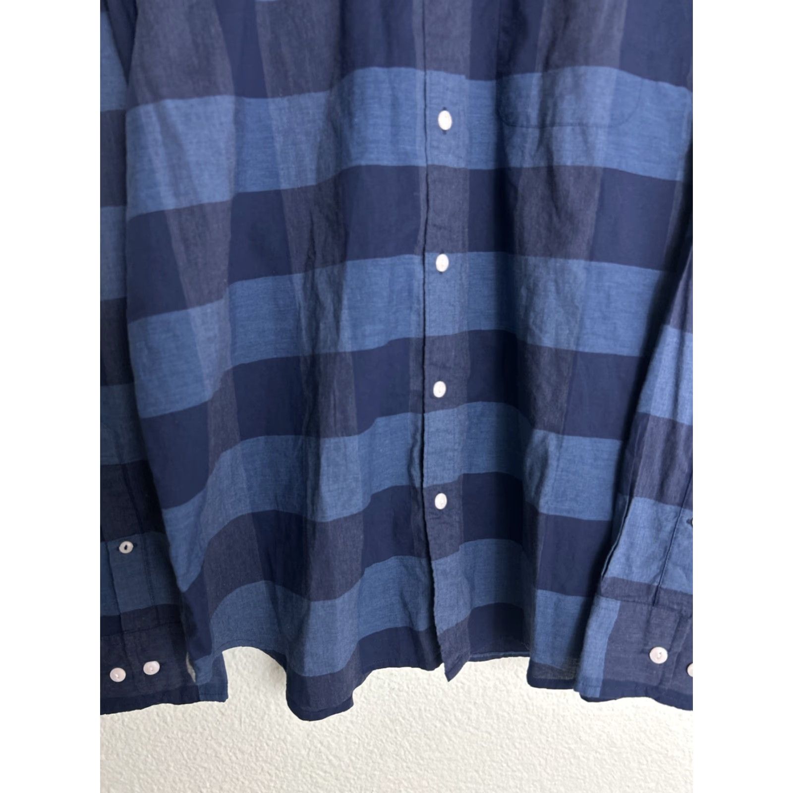Bonobos VINTAGE Bonobos Stretch Standard Fit Button Down Shirt XL Blue Plaid Cotton Long Sleeve Size US XL / EU 56 / 4 - 5 Thumbnail