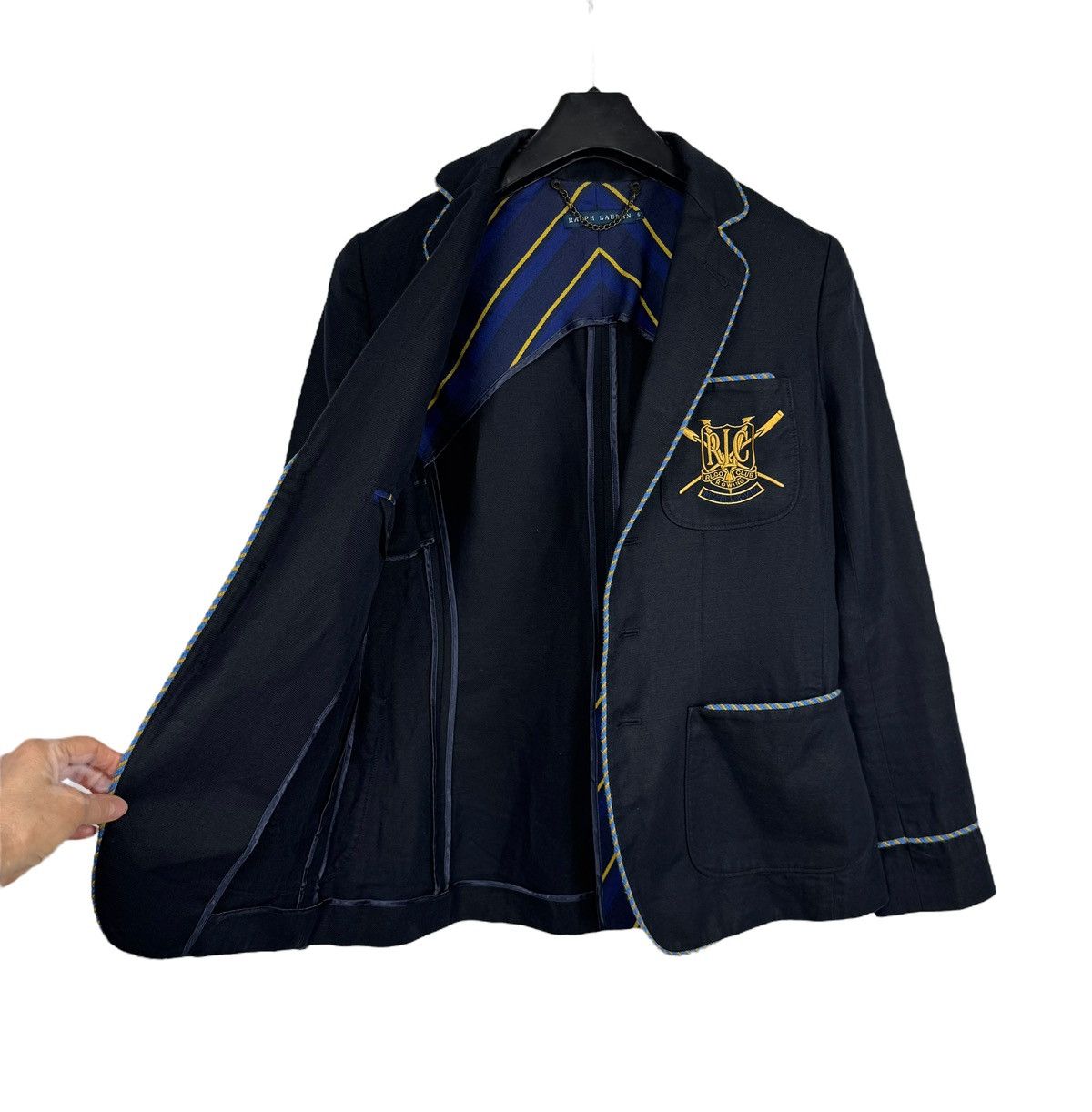 Ralph Lauren Ralph Lauren Linen-Cotton Club Blazer Embroidered Logo Size M / US 6-8 / IT 42-44 - 11 Thumbnail