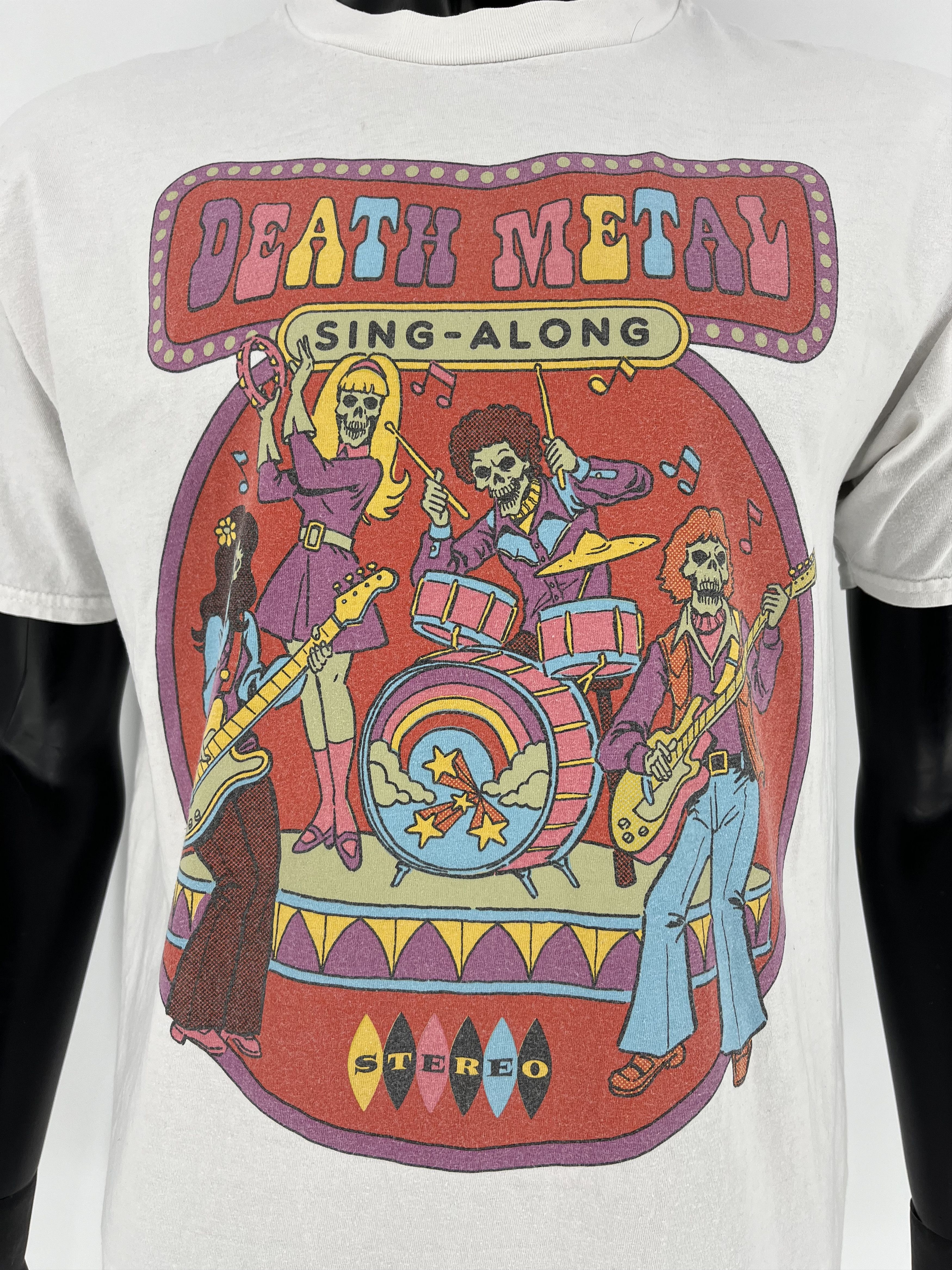 Band Tees Vintage Death Metal Sing-Along Men's T-Shirt Skull Style Size US L / EU 52-54 / 3 - 6 Thumbnail
