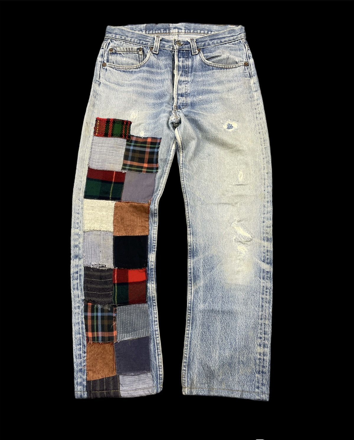 Levi's Vintage Levis 501 Jeans Rindem Patchwork Denim Size US 30 / EU 46 - 1 Thumbnail