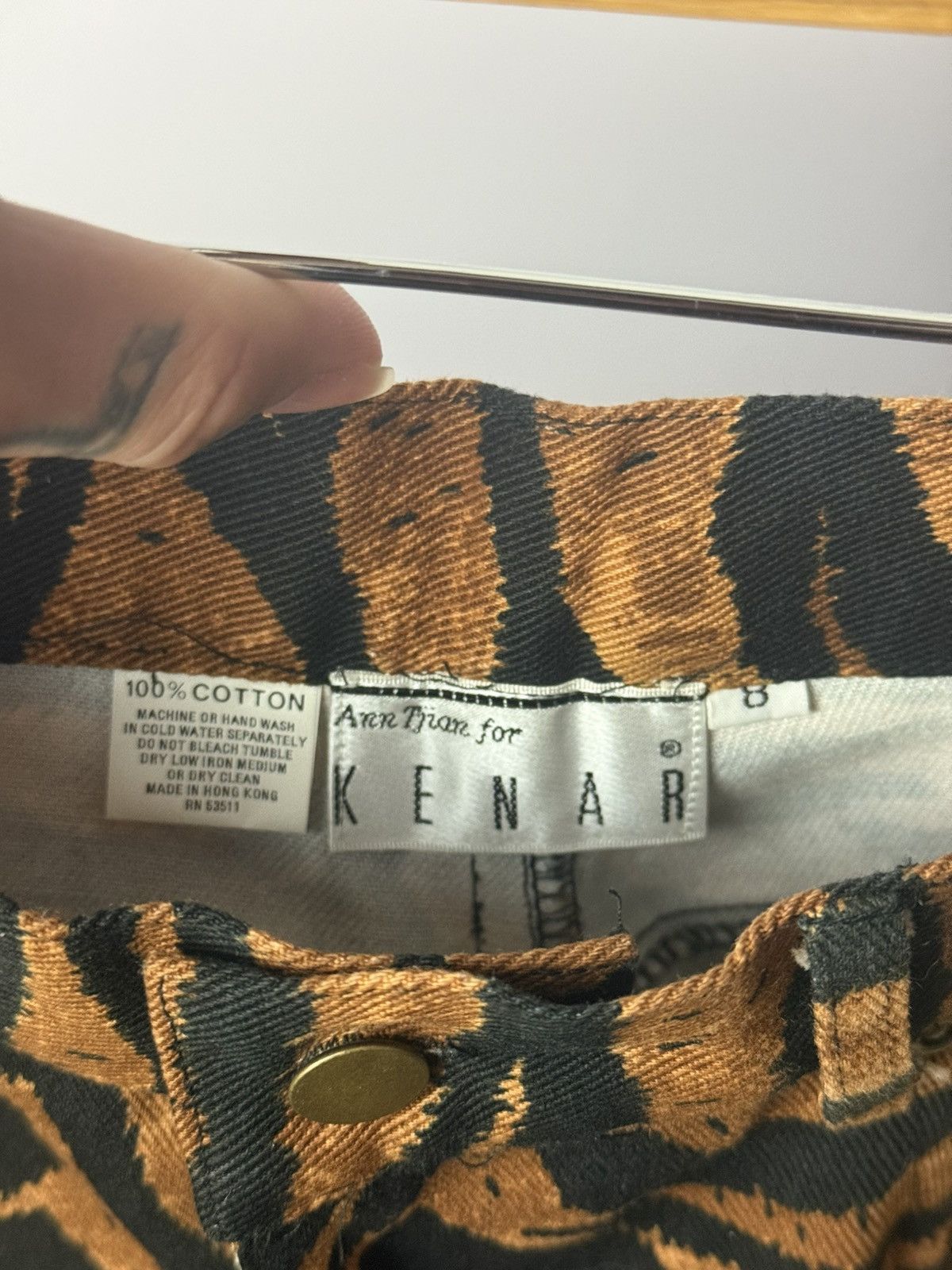 Vintage Ann Tjian for Kenar leopard print Jeans 🔥 70s pants Size US 28 / EU 44 - 4 Thumbnail