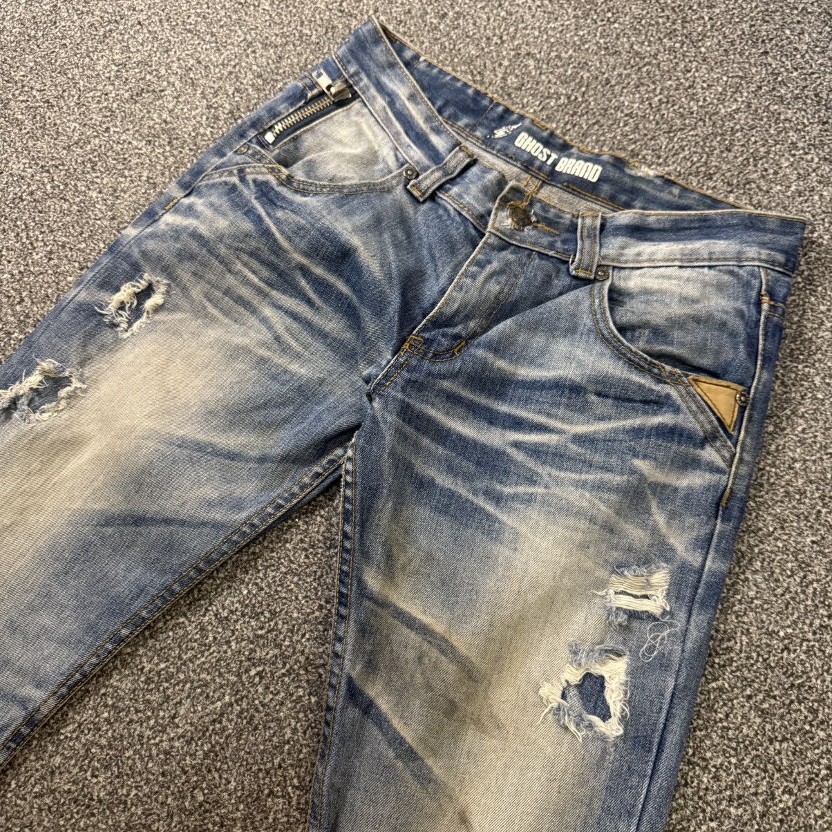 Seditionaries 90s Japanese Ghost Brand Distressed Denim W31 Size US 31 - 3 Thumbnail