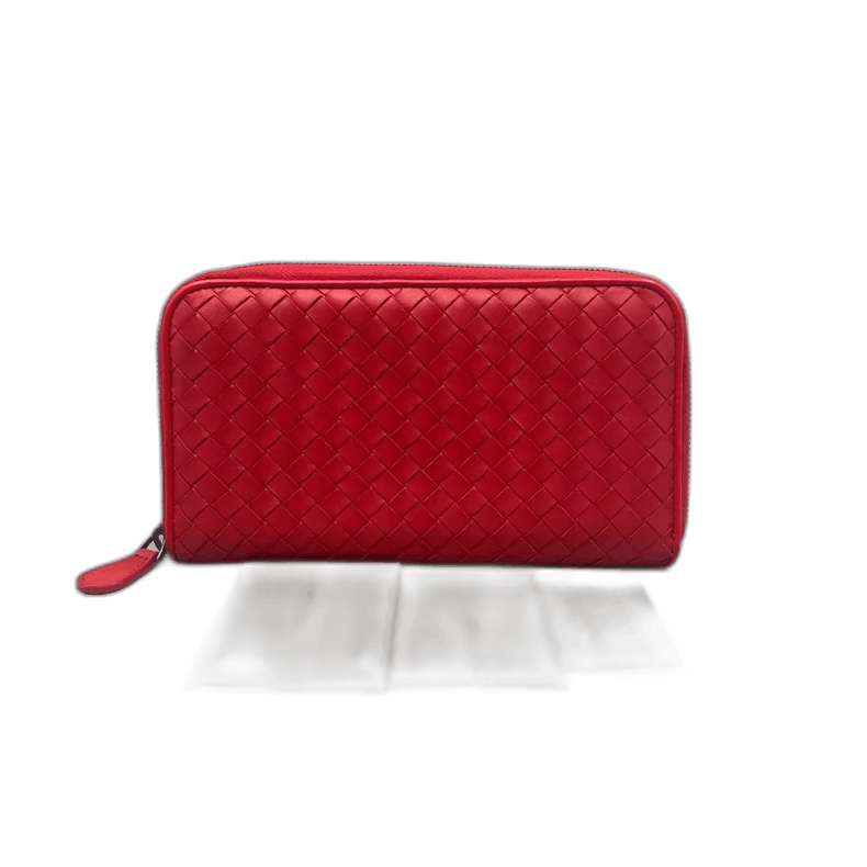 BV Red Braided Long Wallet