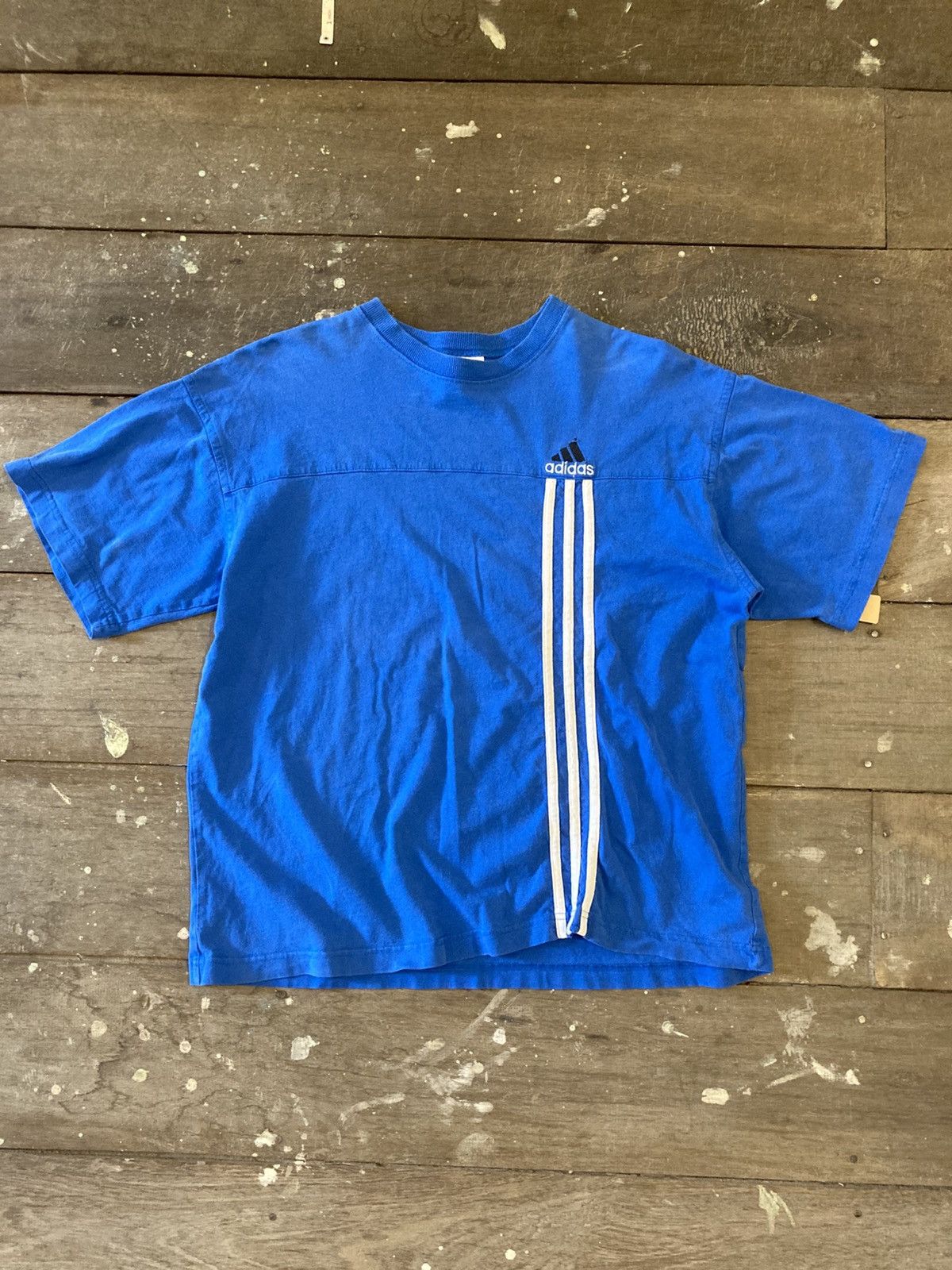 Adidas Vintage Adidas 3-Stripe Tee Size US L / EU 52-54 / 3 - 1 Thumbnail