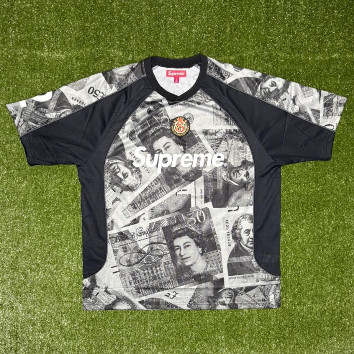 Supreme Black Pounds Soccer Jersey