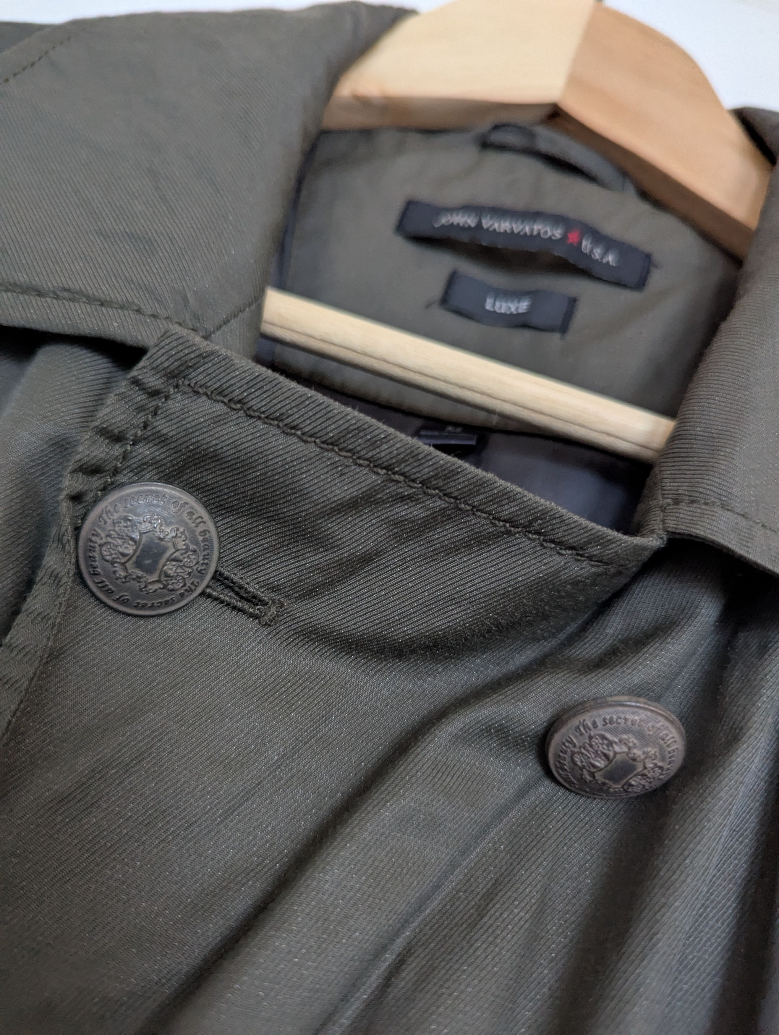 John Varvatos John Varvatos Luxe Modern Trench Coat in Fatigue Size US M / EU 48-50 / 2 - 5 Thumbnail