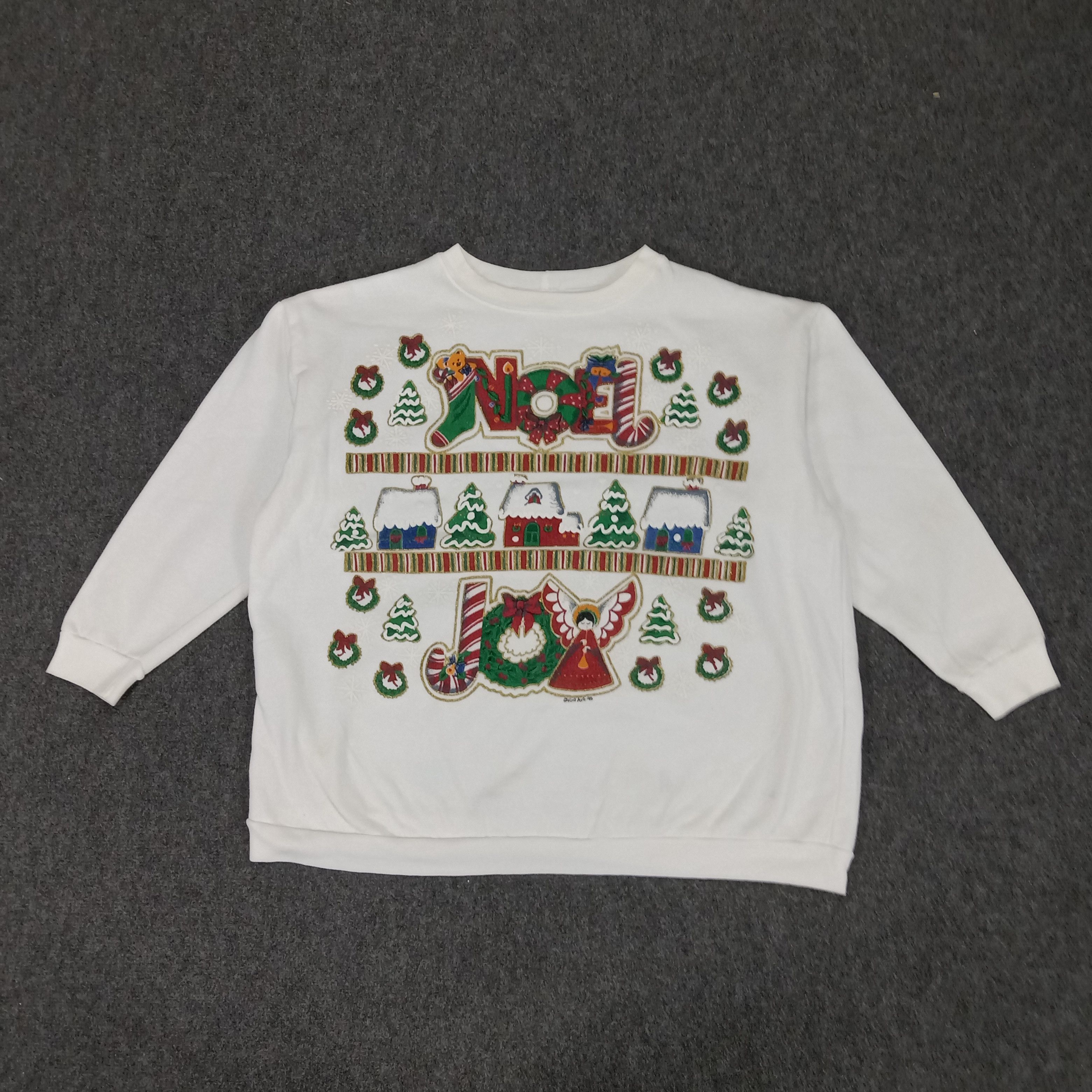 Vintage Marry Christmas Noel Joy Art by FunArt.93 Sweatshirt Size US XL / EU 56 / 4 - 1 Thumbnail