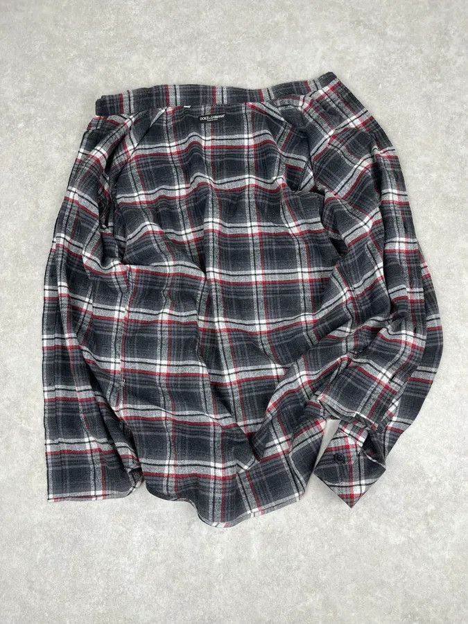 Dolce & Gabbana 2000s Dolce & Gabbana Grey & Red Checkered Shirt Size US M / EU 48-50 / 2 - 9 Thumbnail