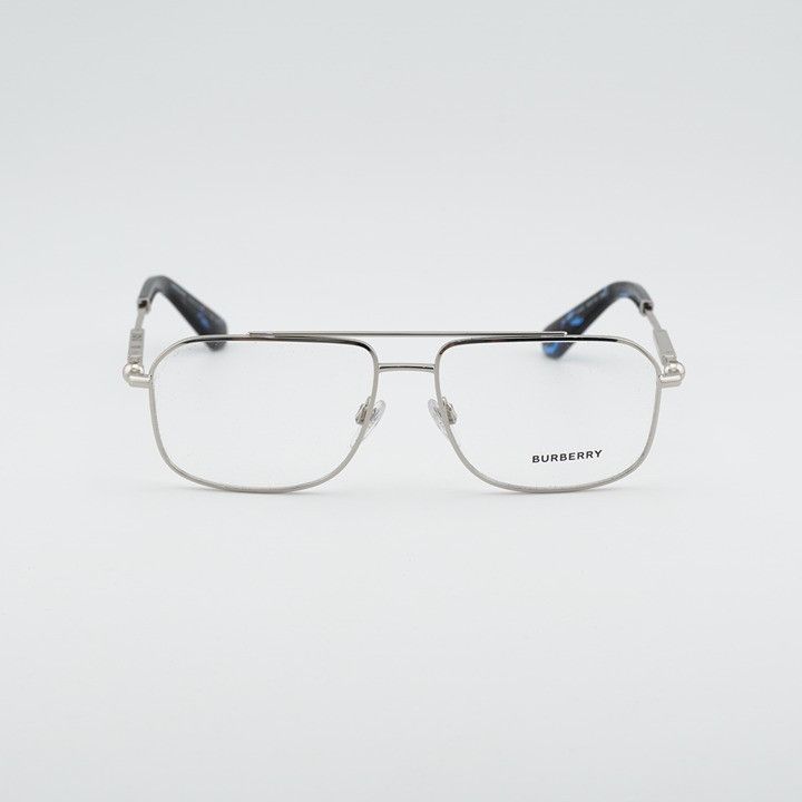 Burberry Burberry BE1391 1005 Eyeglasses Silver 56mm Rectangle Frame Size ONE SIZE - 6 Thumbnail