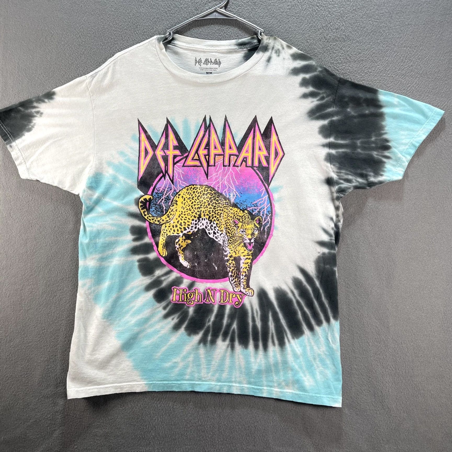 Vintage Def Leppard Shirt Mens Medium Tie Dye High N Dry Tour Graphic Rock Tee Size US M / EU 48-50 / 2 - 2 Thumbnail
