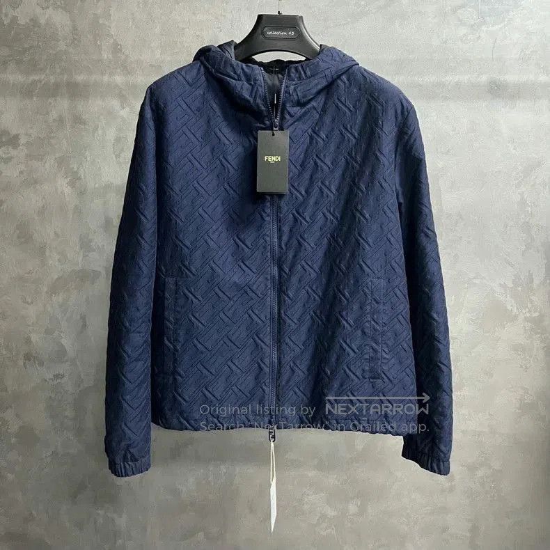 Fendi Fendi Blue Logo Embossed Hooded Jacket. Size US L / EU 52-54 / 3 - 1 Thumbnail
